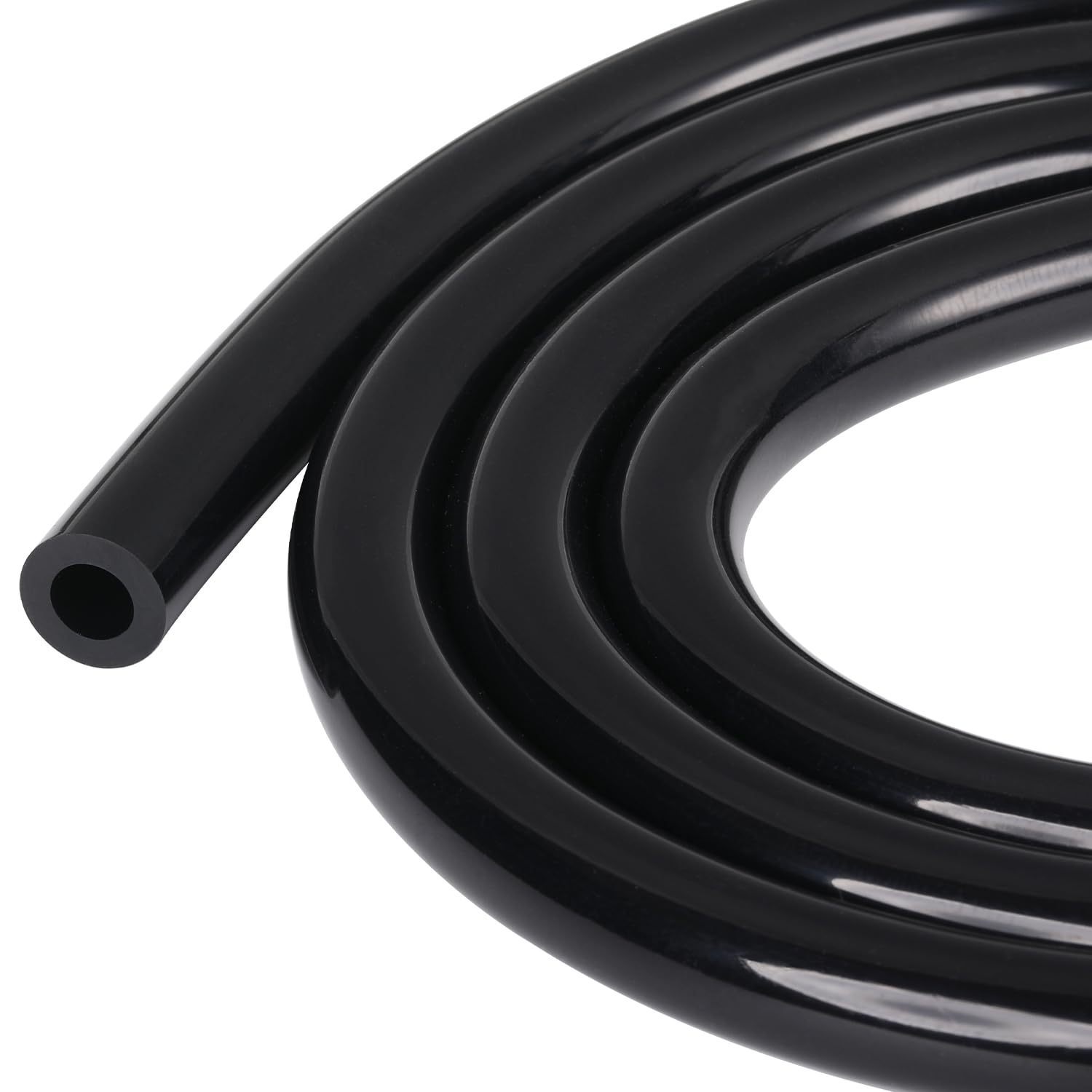 Podavelle 5/16'' 8mm ID Silicone Vacuum Hose Line Tubing 20FT Black 130 PSI Maximum Pressure