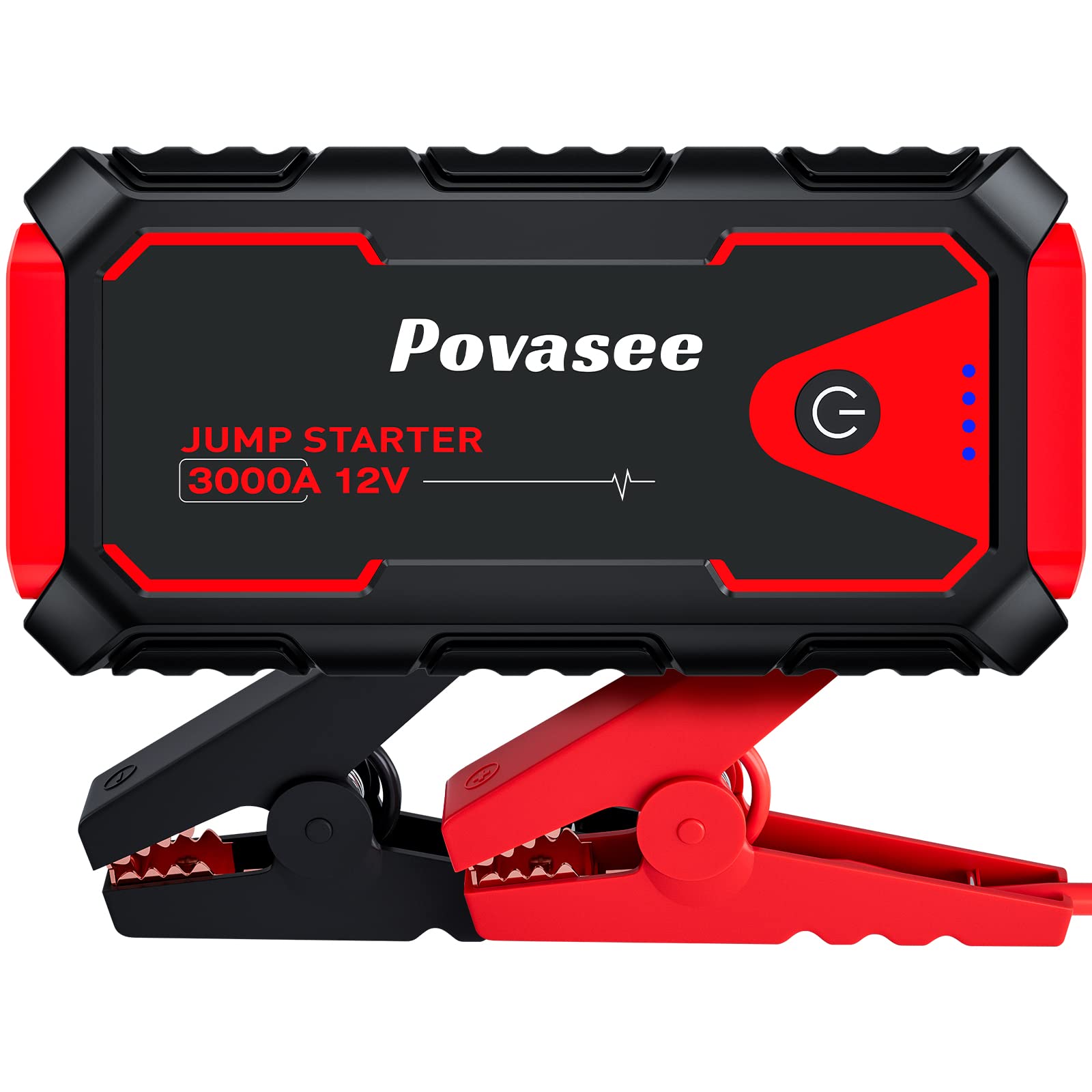 Povasee Jump Starter 3000A Peak Jump Starter Battery Pack, 12V Jump Box For Car Battery Up To 10L Gas Or 8L Diesel Engine Batter