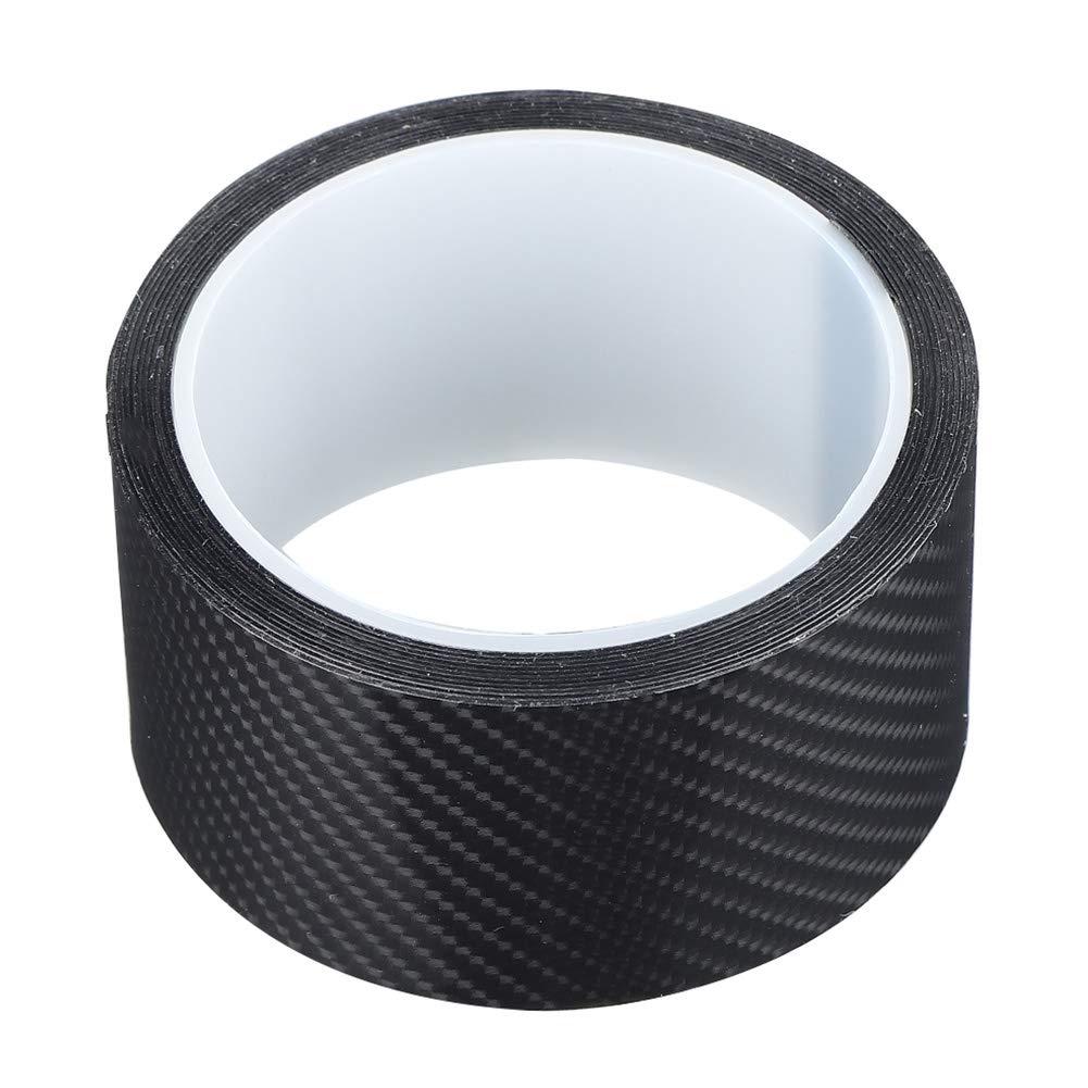 Black Carbon Fiber Tape, Car Door Guard Protective Anti-Scratch Film Sticker Automobile Accessory Universal(5Cm*3M)