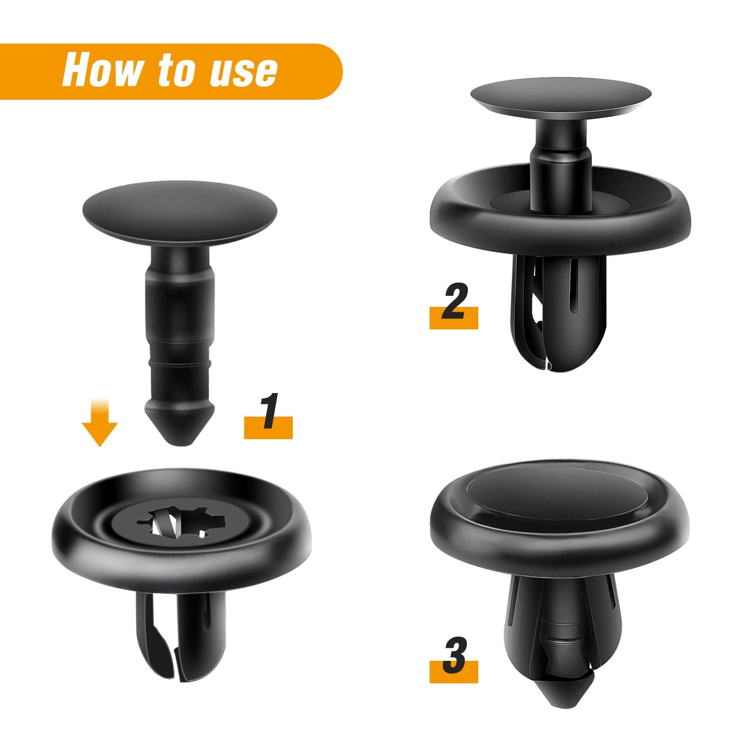 Gooacc Engine Under Cover Push-Type Retainer Lexus & Toyota Clips 90467-07201 Oem Replacement Fasteners - 40Pcs