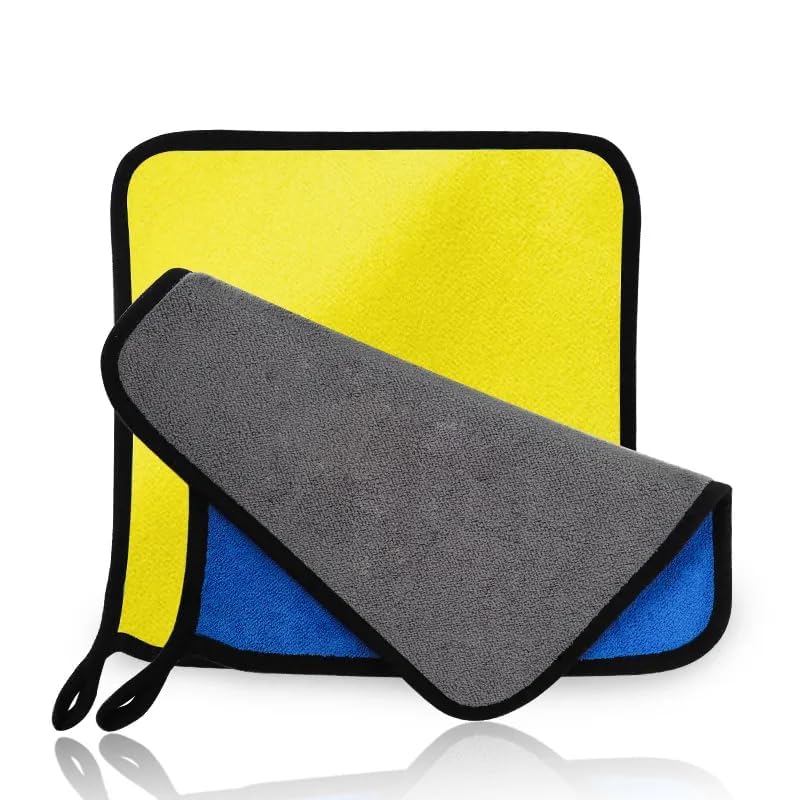 faas 800GSM 2 Sided Wet & Dry Ultra Absorbent Polishing and Detailing Microfiber Cloth Towel for Car, Bike, Home, Office (45 x 4