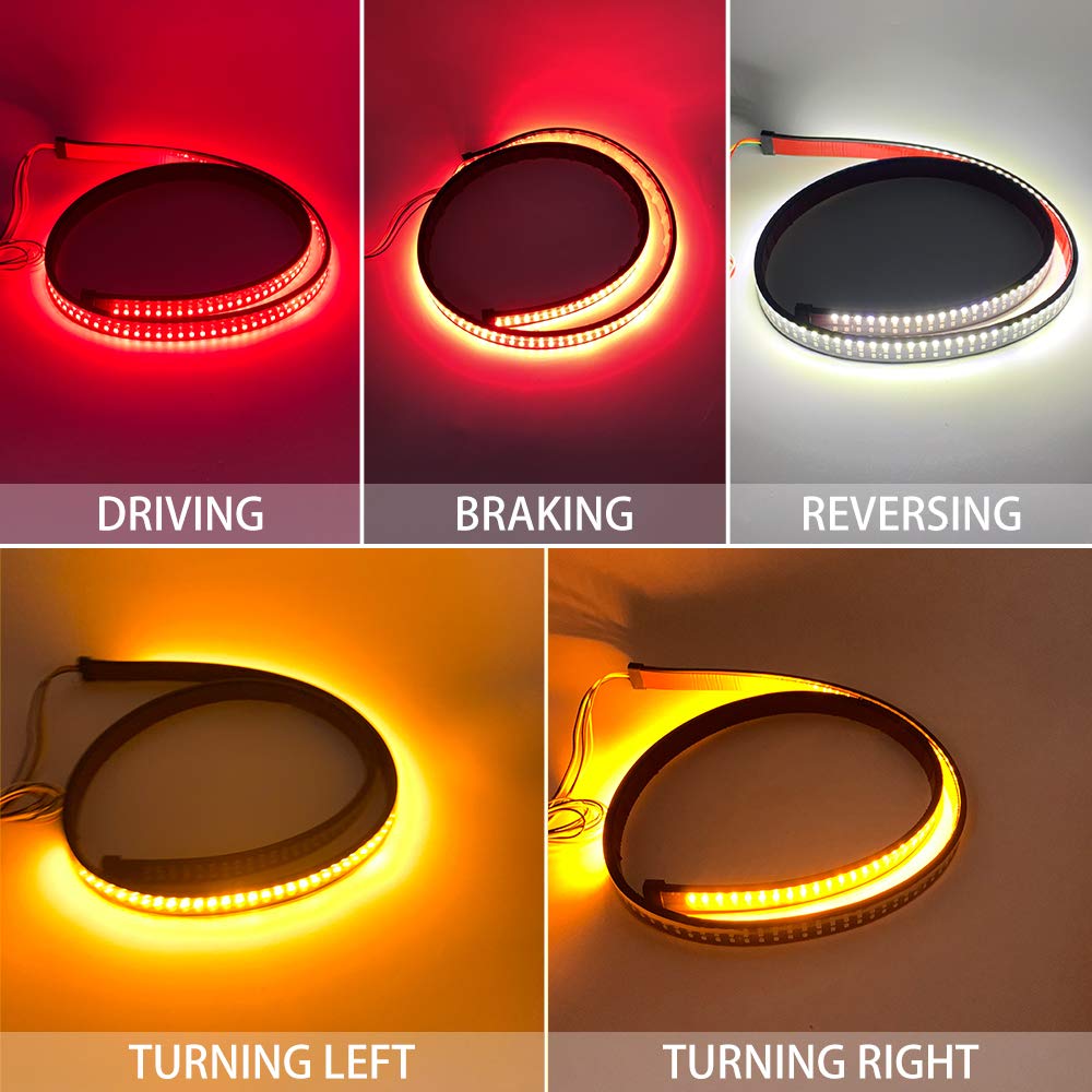 1797 Led Pickup Truck Tail Light Strip Tailgate Rear Turn Signal Brake Reverse Back Up Light Bar Accessories For Ford Chevrolet