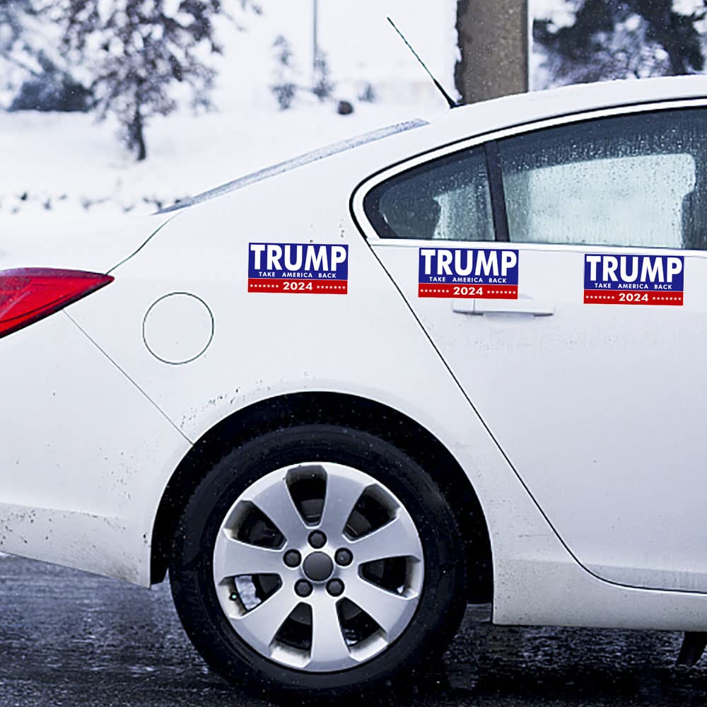 Sbb 3 Pack 8Inchx4Inch Trump 2024 Sticker, Big Letters Car Decal, President Donald Trump Take America Back Bumper Sticker Fadepr