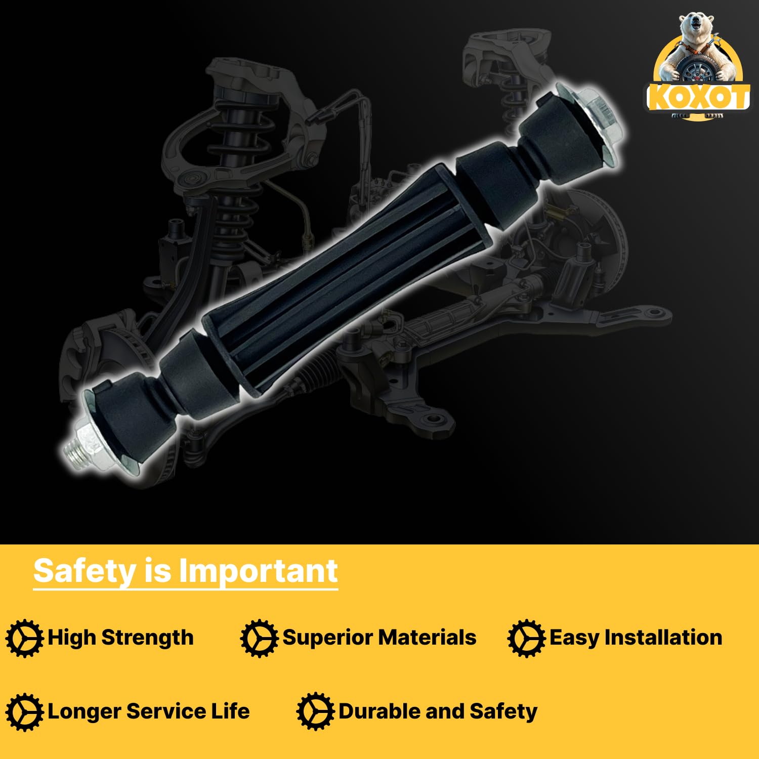 Koxot 2Pcs K700432 Front Stabilizer Sway Bar End Links Compatible With 07-16 Chevy Silverado 1500/Tahoe, 07-13 Avalanche, 15-16