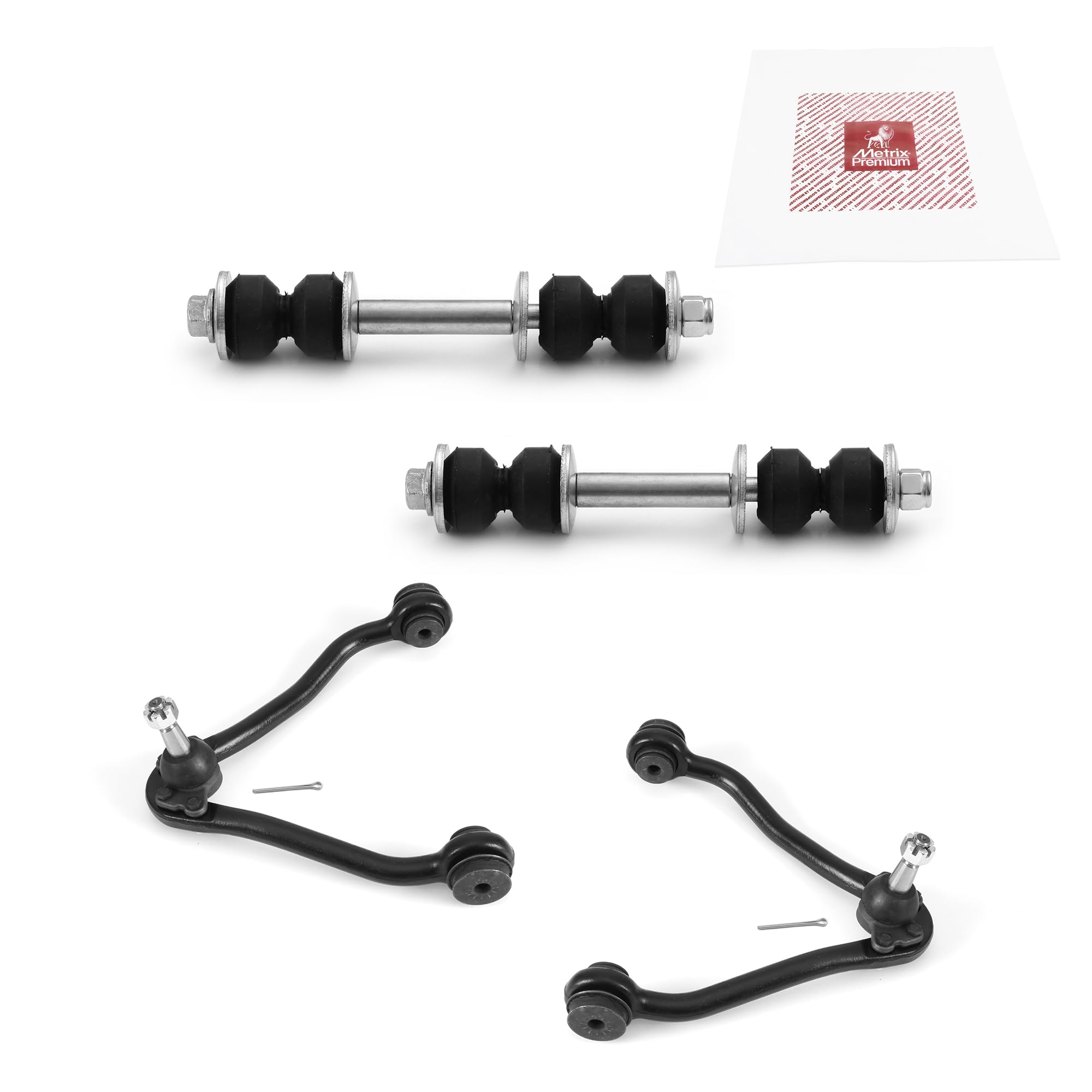 Metrix Premium Chassis Parts - 4 Pc Front L/R Upper Control Arm & Front Sway Bar Stabilizer End Link Kit Fits 95-99 Chevrolet C1