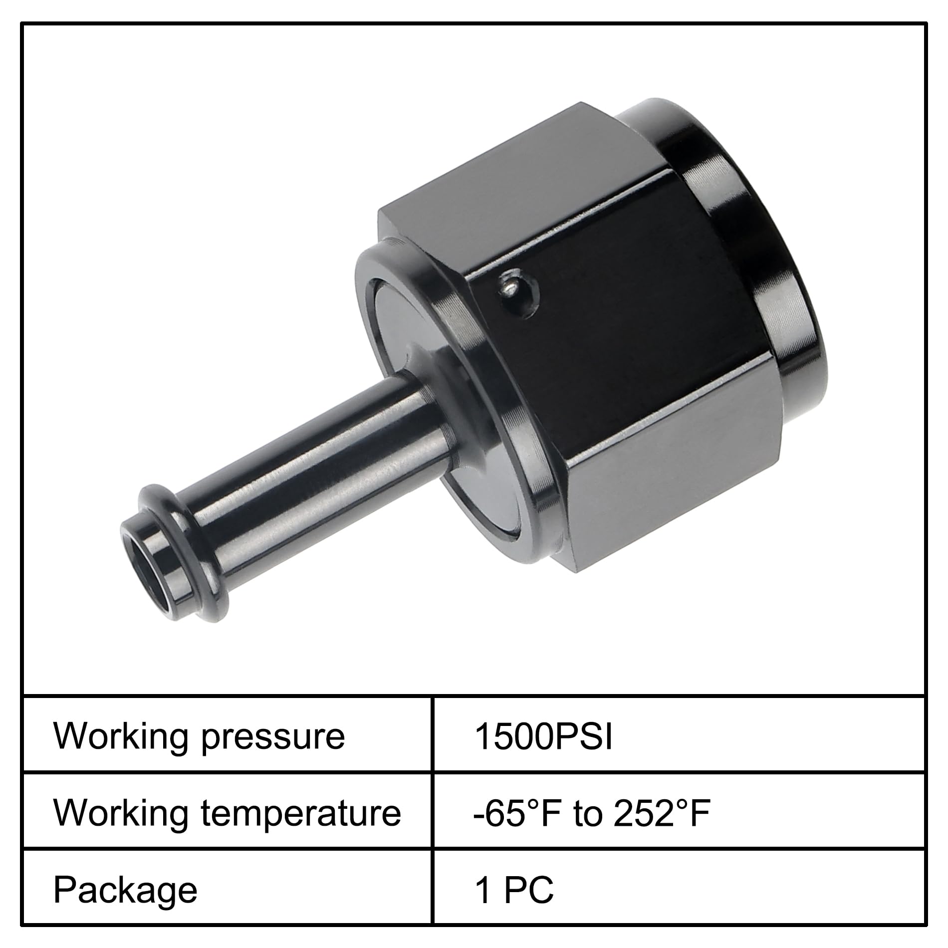 EVIL ENERGY 10AN Female to 5/16 '' Barb Hose Fitting Straight Swivel