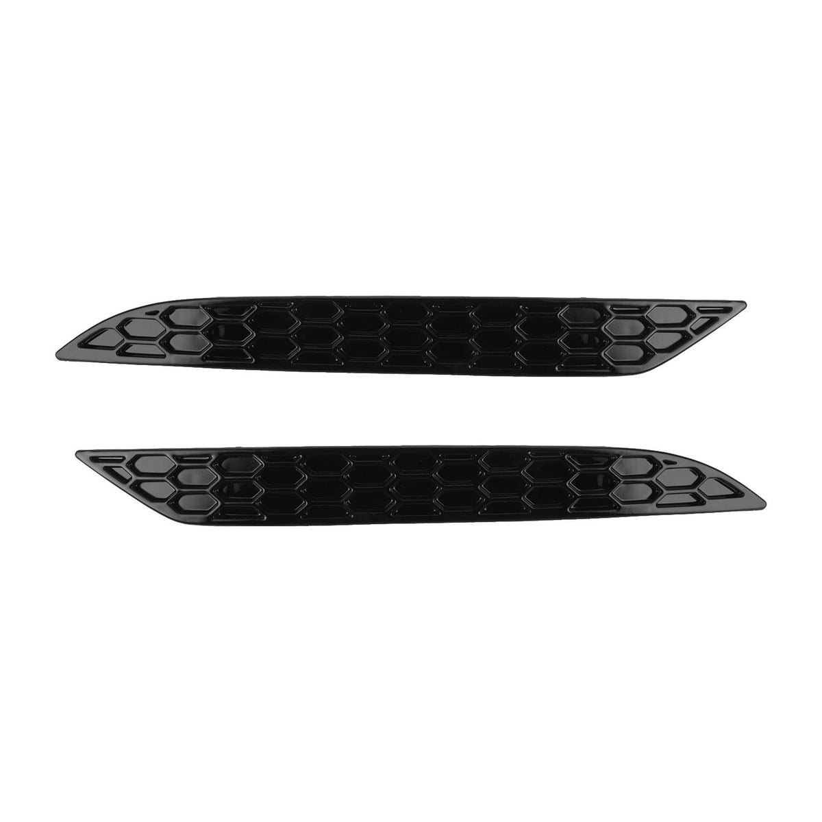 aqxreight Rear Bumper Reflector, 2Pcs Gloss Black Rear Bumper Reflector Honeycomb Set Replacement for MK7.5 GTD R2017-2020