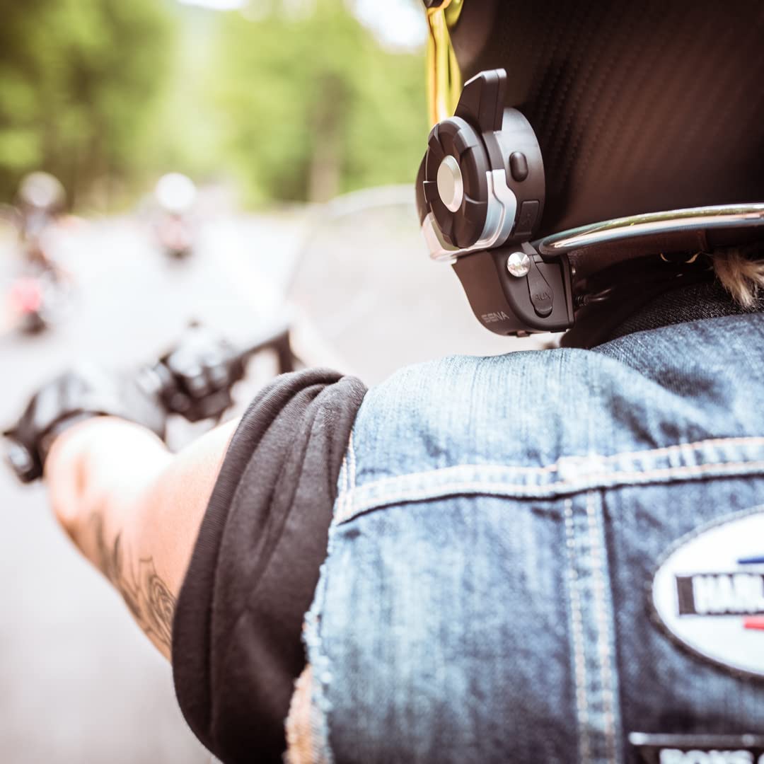 Sena 20S Evo Motorcycle Bluetooth Headset Communication System With Hd Speakers, Dual Pack,Black