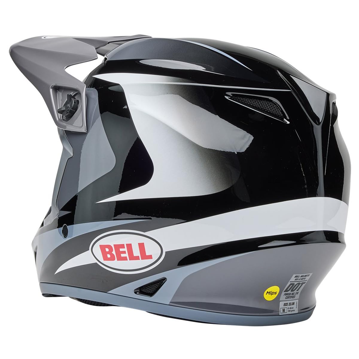 Bell Mx-9 Mips Dirt Helmet (Gloss Jackal Black/White - Small)