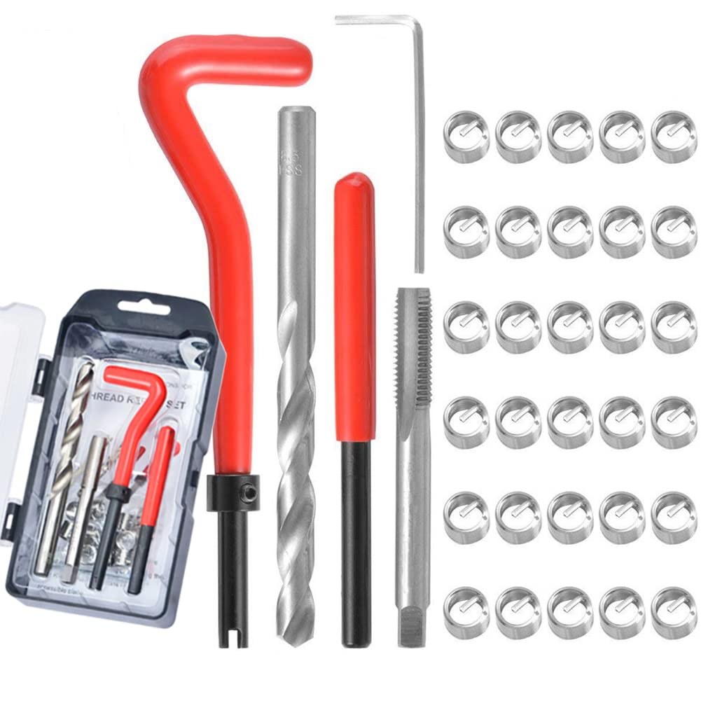Joytube 151Pcs Thread Repair Kit, Stainless M5 M6 M8 M10 M12 Thread Repair Insert Kit Compatible Hand Tool Set For Auto Repairin