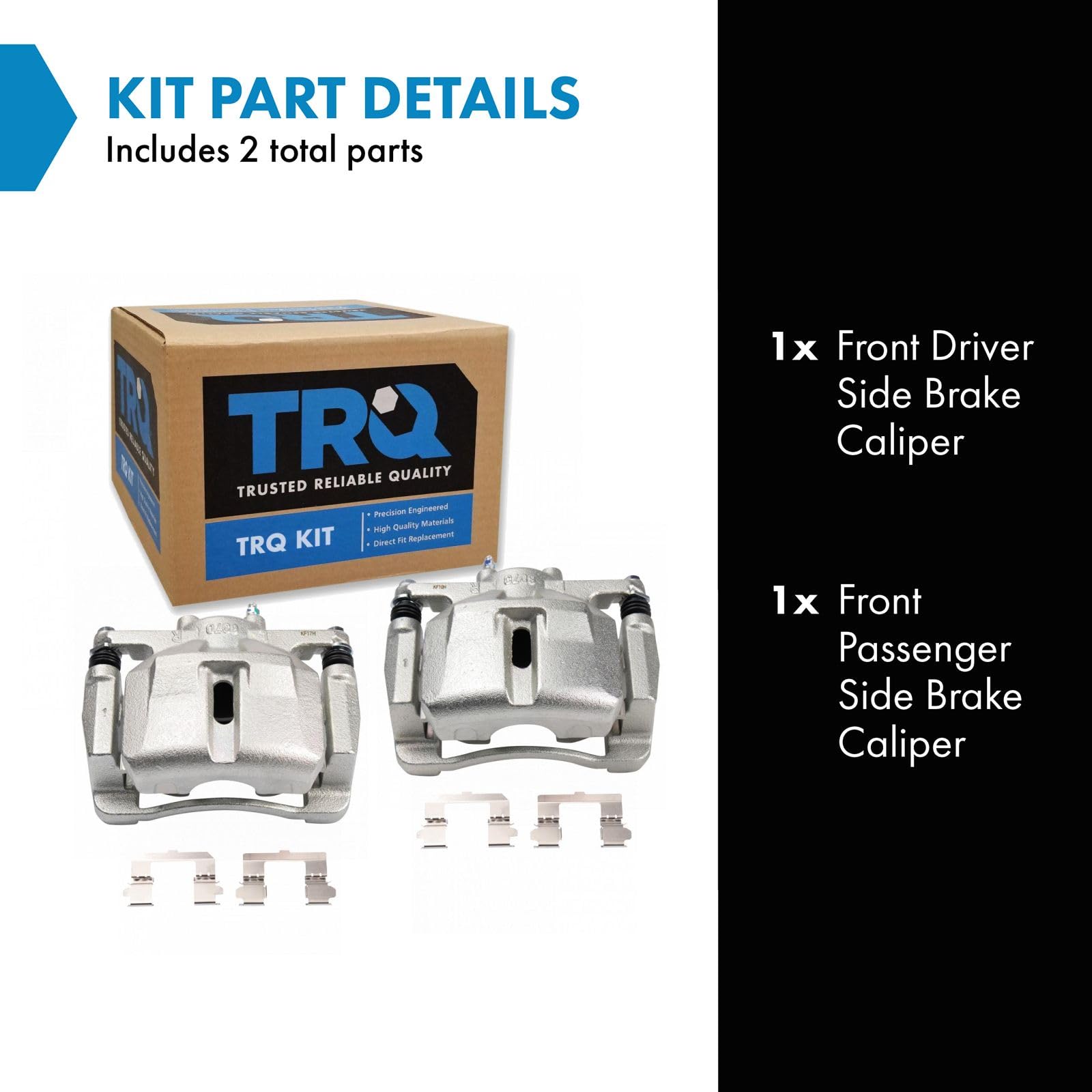 Trq Front Brake Caliper Set Compatible With 2013-2022 Mazda Cx-5