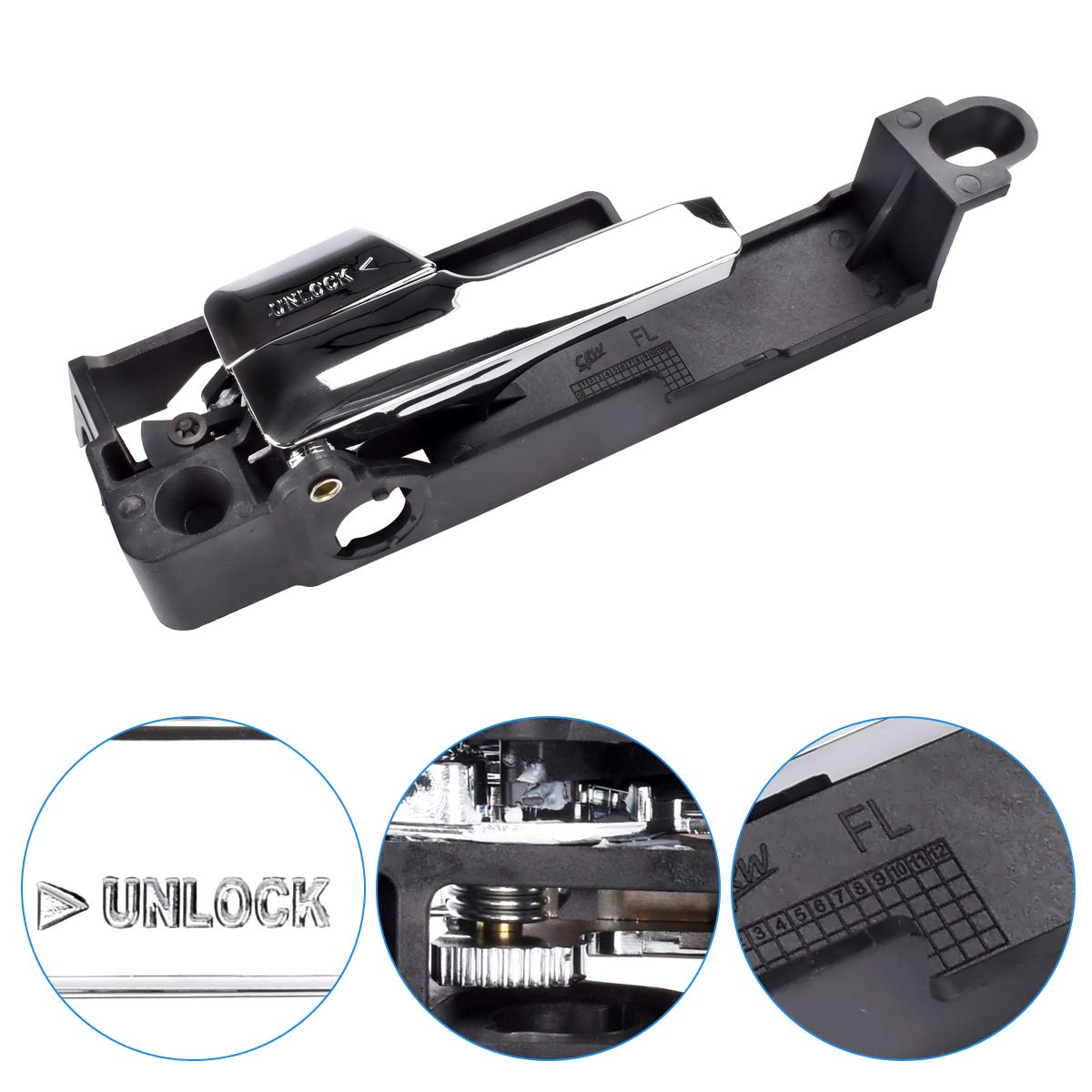 FAERSI Inside Interior Door Handle Front Driver Side Replacement for 2006 2007 2008 2009 2010 2011 2012 Fusion, 07-12 Lincoln MK