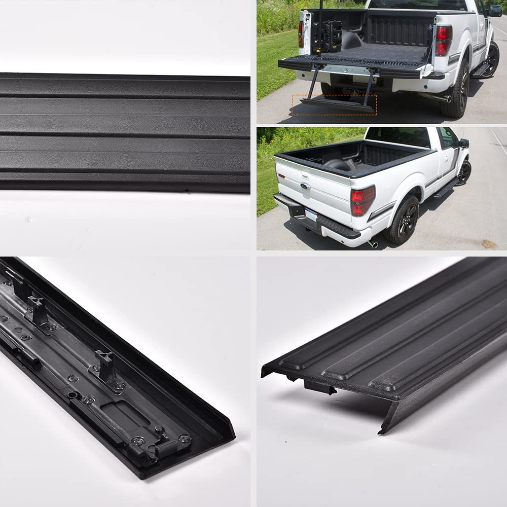 Pit66 Flex Step Center Tailgate Molding Cover Compatible With Ford F150 F-150 2009-2014