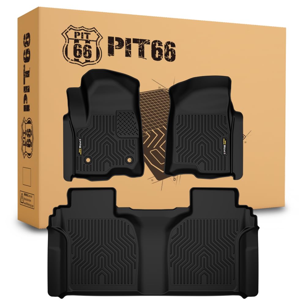 Pit66 Cargo Liners Compatible With 2019-2024 Chevy Silverado Gmc Sierra 1500 2500Hd 3500Hd Crew Cab (Fit 2019 1500 New Body Styl