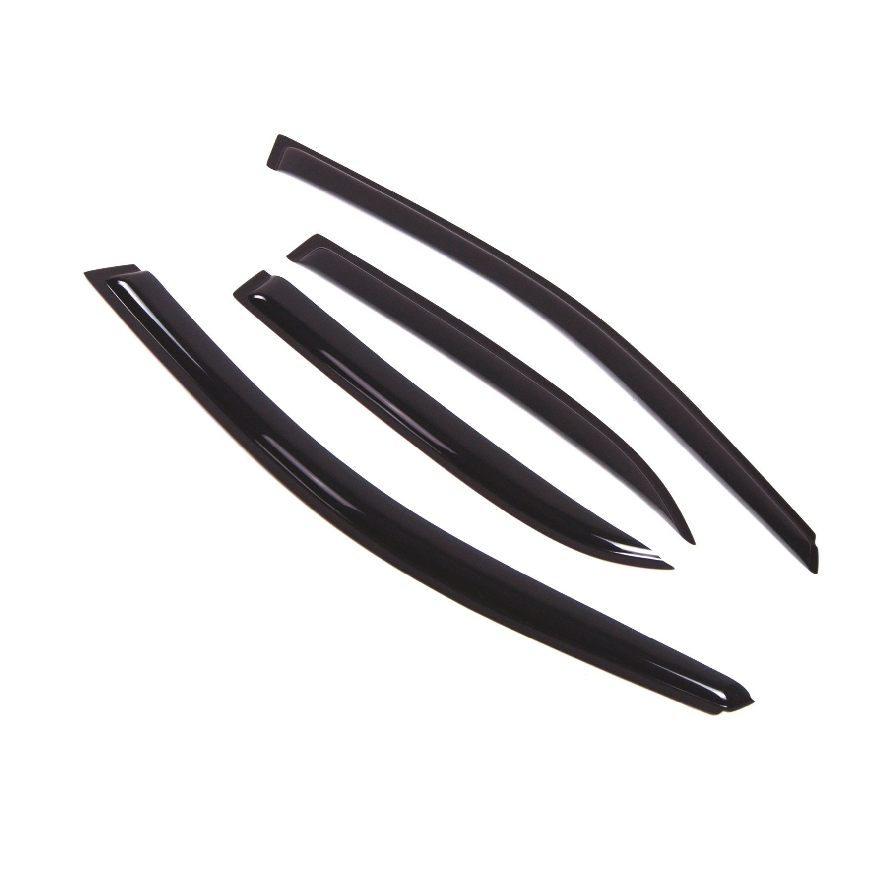 Tuningpros Outside Mount Window Vent Visors Rain Guards Compatible With Mitsubishi Lancer 2001-2006 | Side Window Wind Deflector