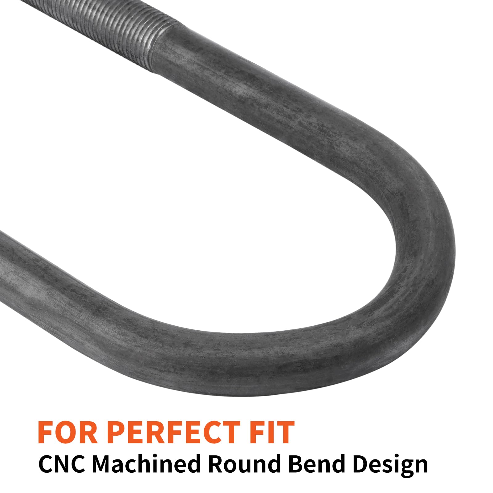 Sparkwhiz Trailer U Bolt Kit, 5-1/2 Inch U Bolt For 3,500 Lb Trailer Axle, 2-3/8' Round Axle, 1/2” Diameter, 2' Thread Pitch