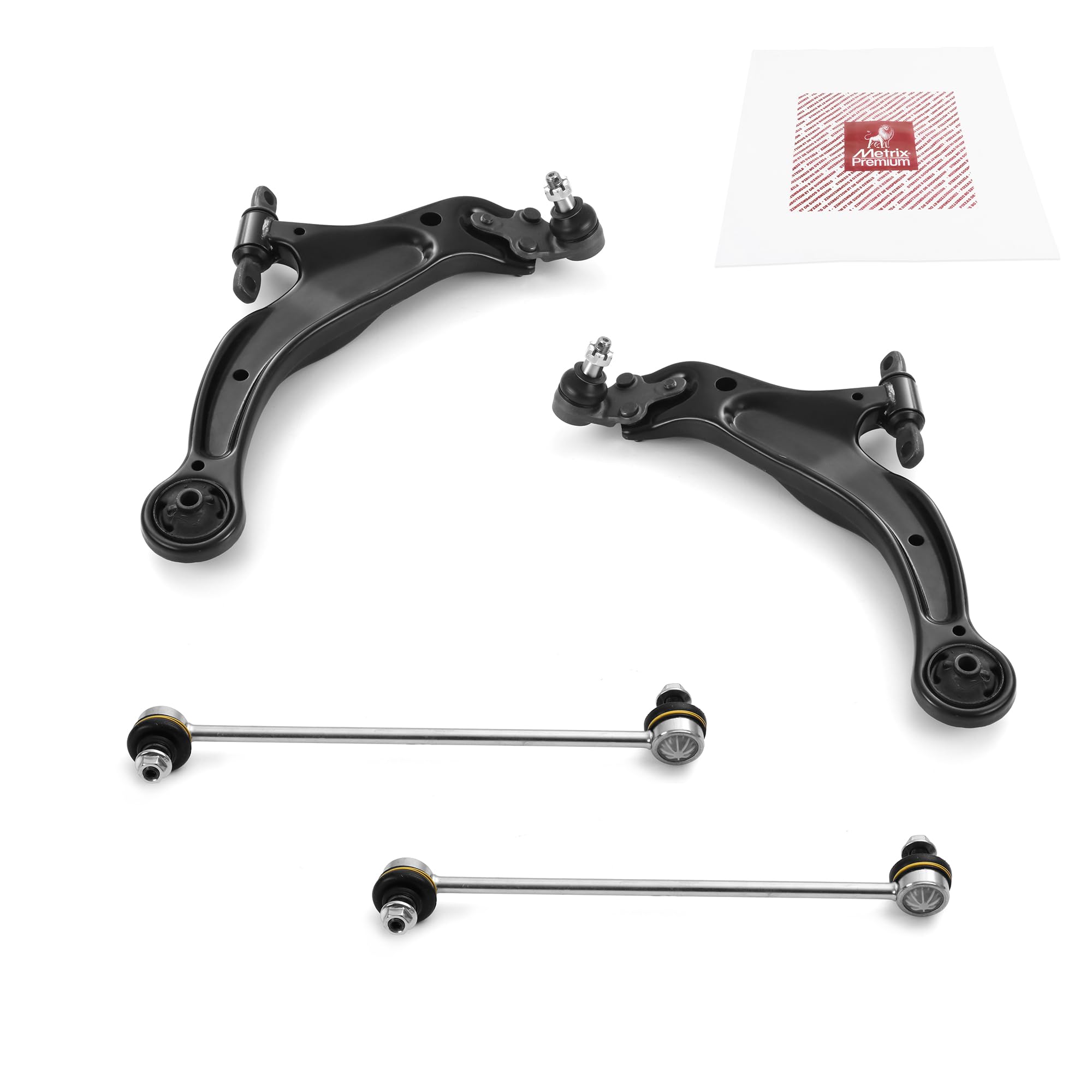 Metrix Premium Chassis Parts - 4 Pc Front L/R Lower Control Arm & Front L/R Sway Bar Stabilizer End Link Kit Fits 1998-03 Toyota