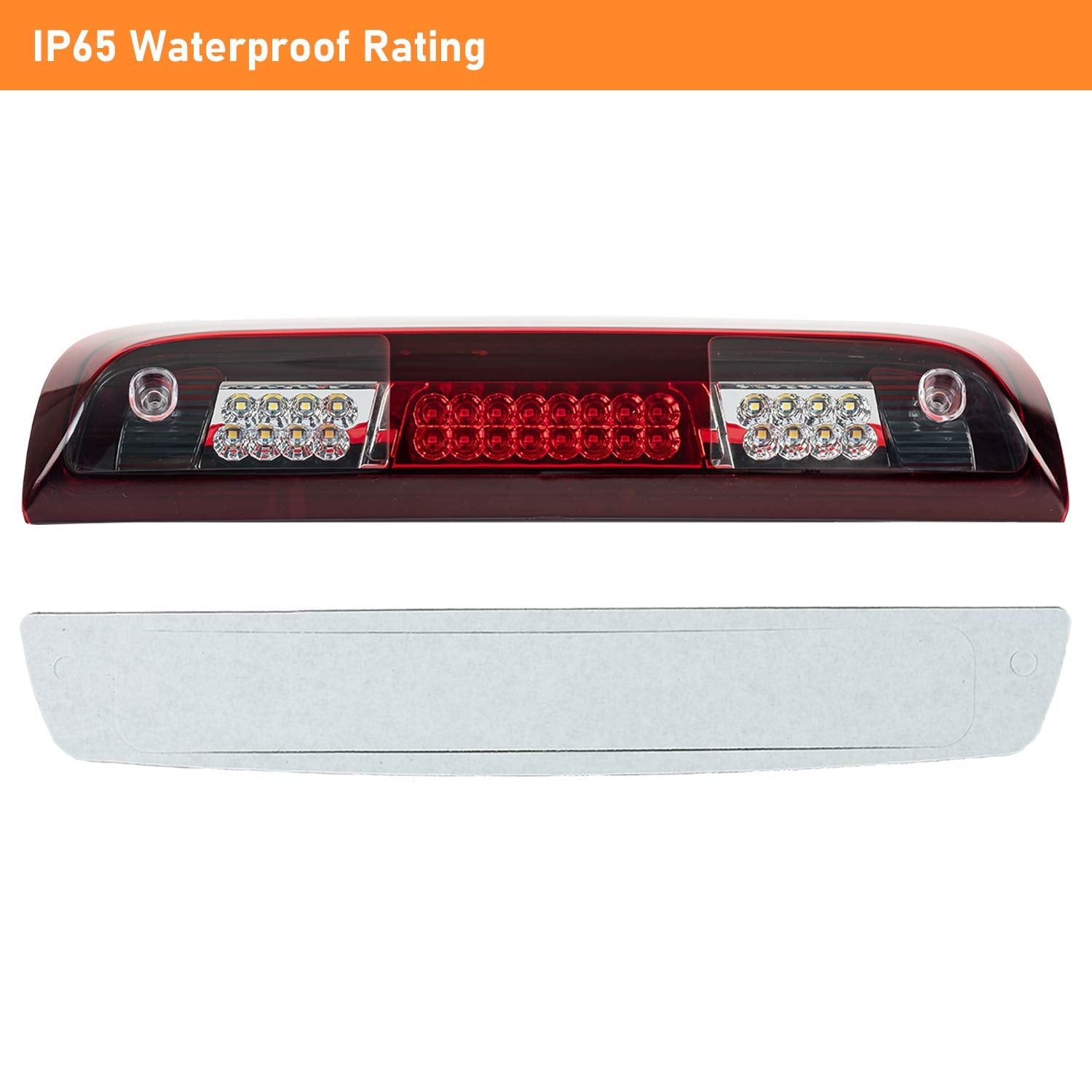 Npauto Led Third 3Rd Brake Light Cargo Lamp Replacement For 2014 2015 2016 2017 2018 Chevy Silverado/Gmc Sierra 1500 2500Hd 3500Hd, High Mount Stop Light Assembly, Red Lens