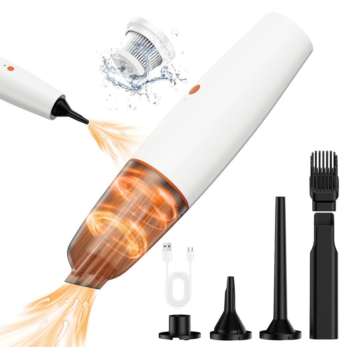 MARLALL Car Vacuum Portable Cordless Mini Handheld Vacuum Cleaner, Rechargeable Dust Buster, 20000PA Strong Suction/Air Blower S