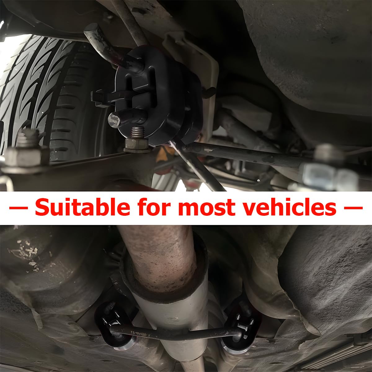 Osilly Car Exhaust Hanger, 4PCS Rubber Insulator Bushing Mount, 2 Holes 0.47 Inch (12mm), Auto Muffler Shock Absorbent Bracket M