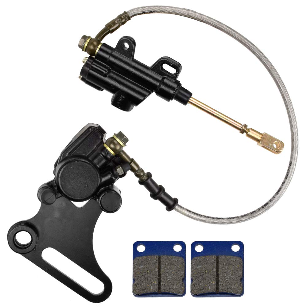 Hiaors Rear Brake Assembly Master Hydraulic Cylinder Caliper With Replaced Disc Brake Pad Coolster 15Mm Wheel Axle For Ssr 125Cc