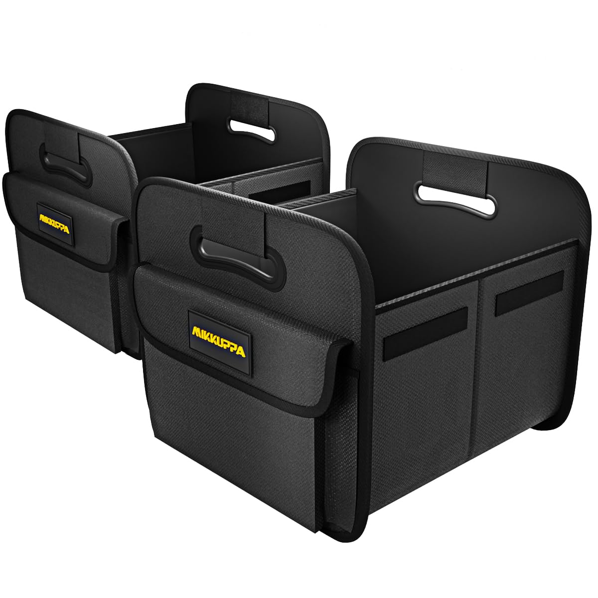 MIKKUPPA Car Trunk Organizer - Split Design Collapsible Small Trunk Organizer for Groceries, Car Storage Organizers for SUV Auto