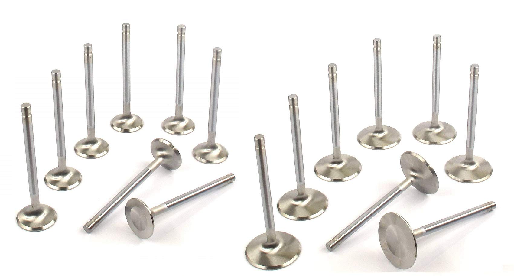 Elgin Stainless Intake Valves Set Of 8 2.02'' Head & Set Of 8 1.60'' Head Diameters Compatible With Chevy 283 327 305 350