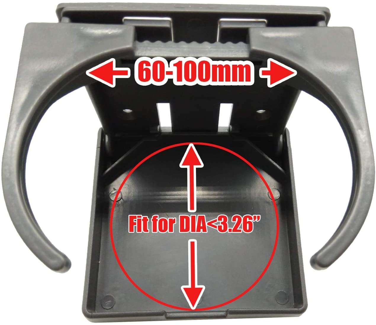 Tihood 2Pcs Adjustable Folding Drink Holder With Screws/Adjustable Cup Holder For Marine/Boat/Caravan/Car (Grey)