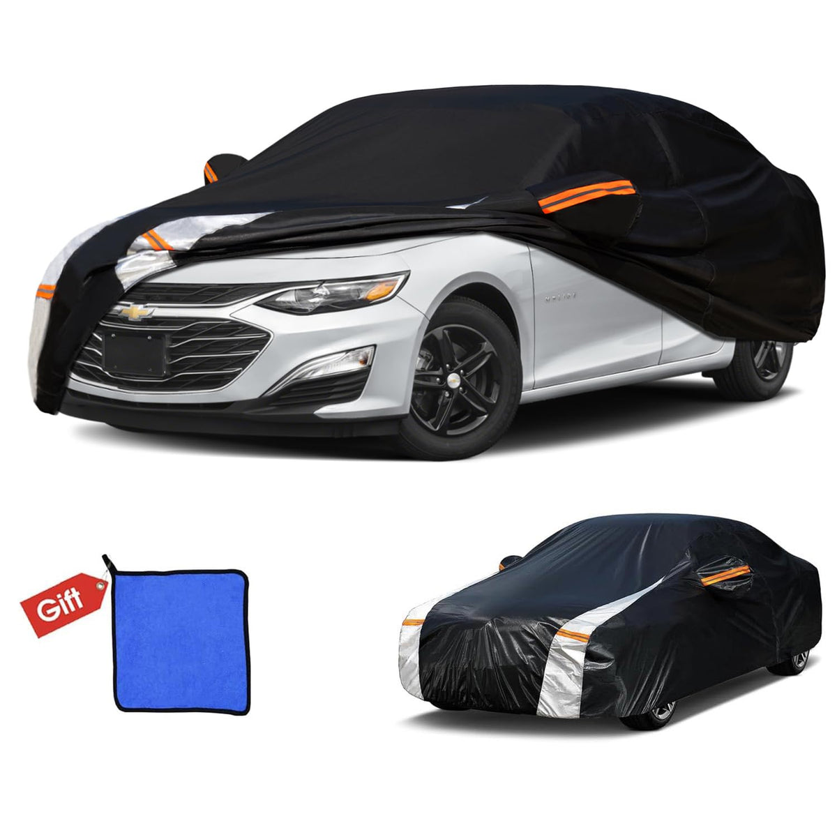 Car Cover For Chevrolet Malibu (1997-2025) All-Weather Outdoor Waterproof Rain Snow Uv Sun Protector Full Exterior Weatherproof.