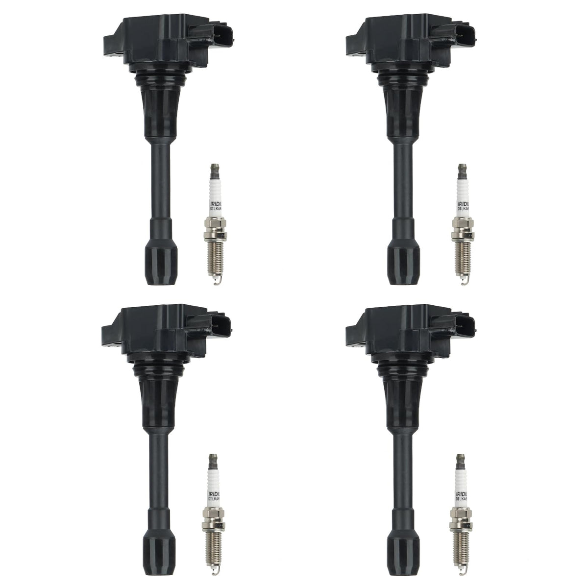 Ignition Coil Pack + Iridium Spark Plugs For 2007-2016 Nissan Altima 2.5L L4, 2009-2014 Cube, 2013-2014 Nv200, 2008-2016 Rogue, Sentra, Versa, Uf549 Ign362B, 4 Sets