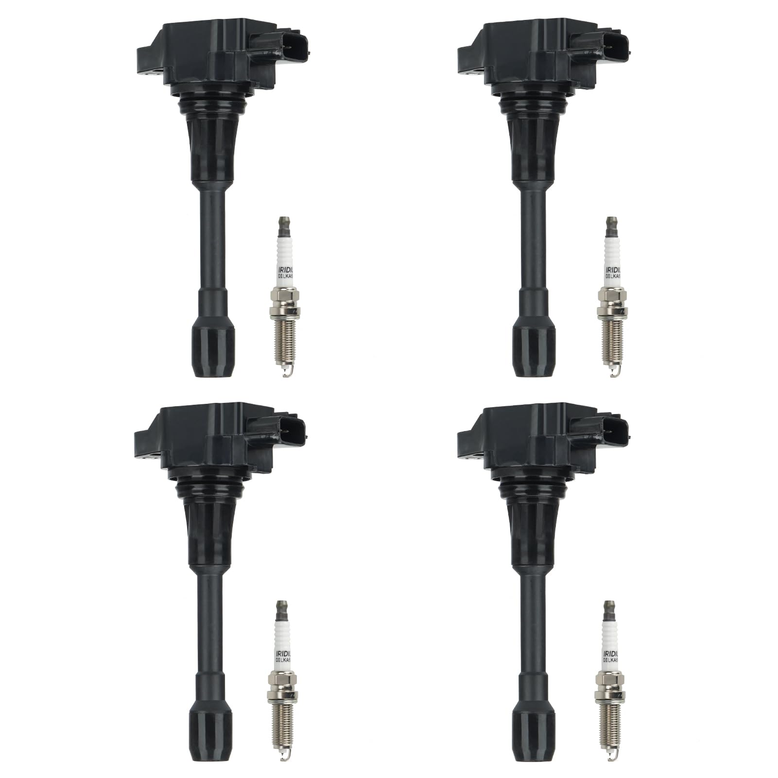 Ignition Coil Pack + Iridium Spark Plugs For 2007-2016 Nissan Altima 2.5L L4, 2009-2014 Cube, 2013-2014 Nv200, 2008-2016 Rogue, 