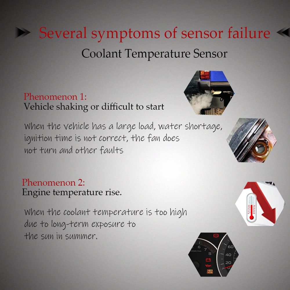 HAOBO Engine Coolant Temperature Sensor, Water Temperature Sensor 5149077AB Compatible with Chrysler, Grand Cherokee, J-eep Wran