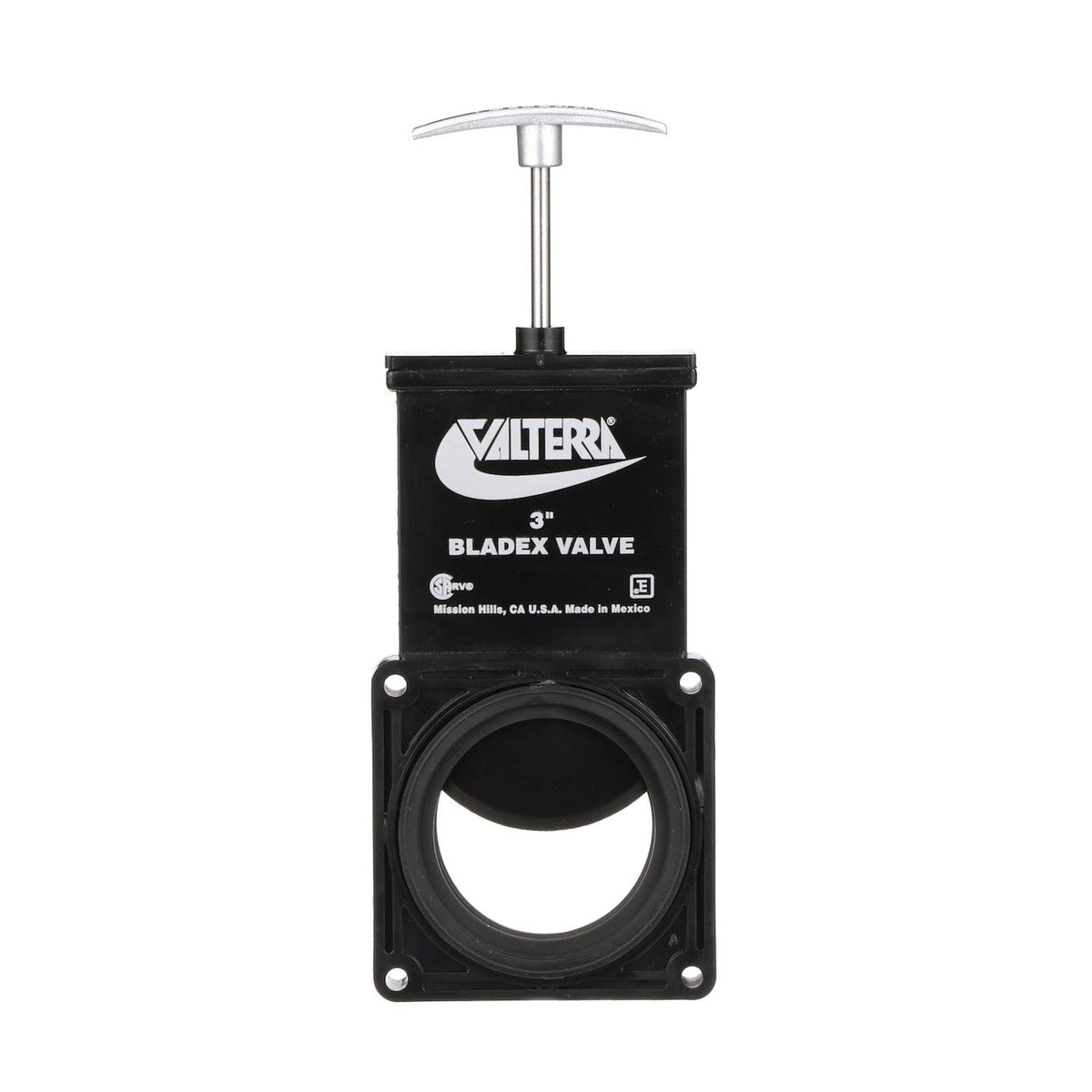 Valterra-T1003Vpm Bladex 3-Inch Waste Valve Body With Metal Handle, Mess-Free Waste Valve For Rv'S, Campers, Trailers, Black
