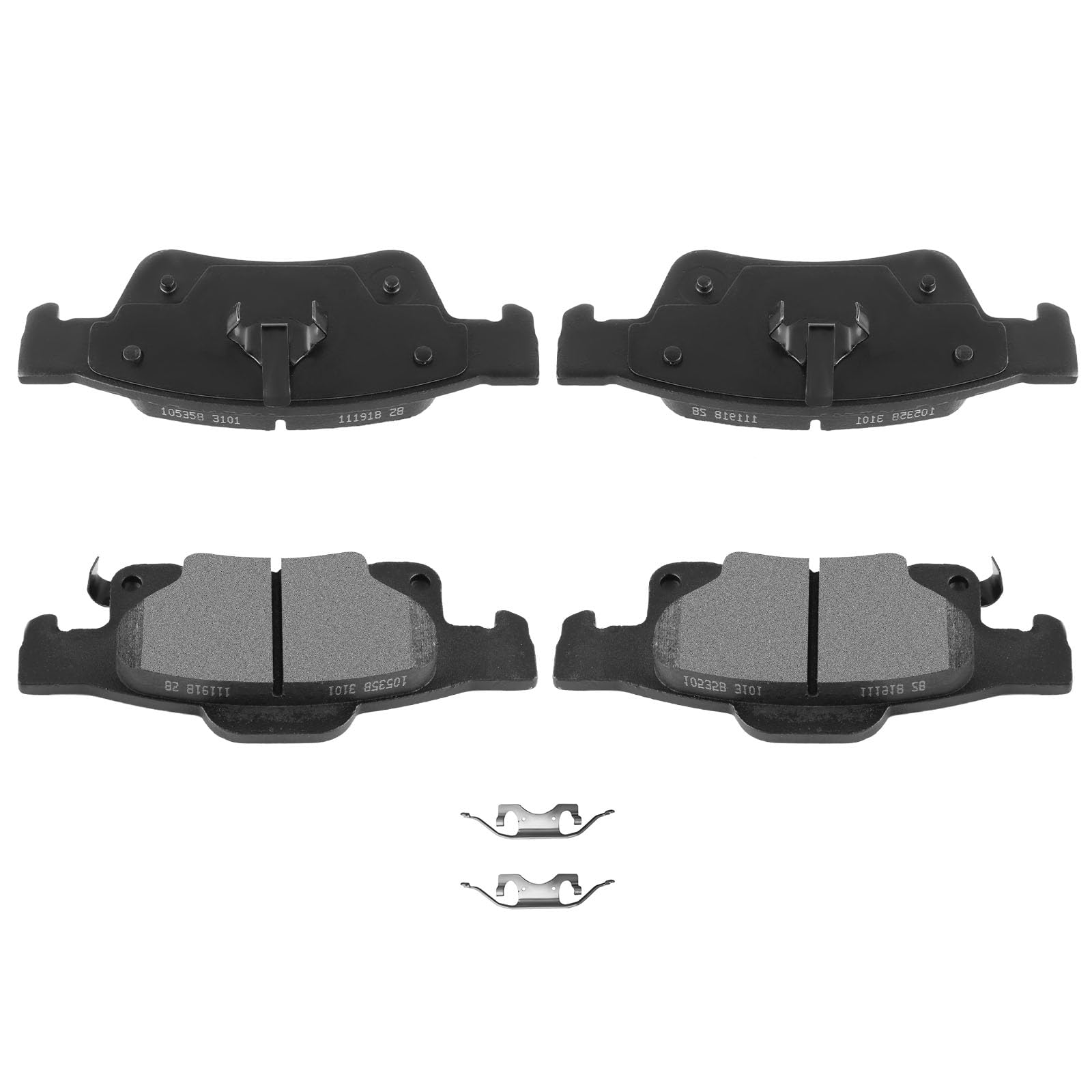 Automuto 4Pcs Rear Semi-Metallic Disc Brake Pads Set D1498 For Dodge For Durango 2011-2018,For Jeep Grand Cherokee 2011-2019