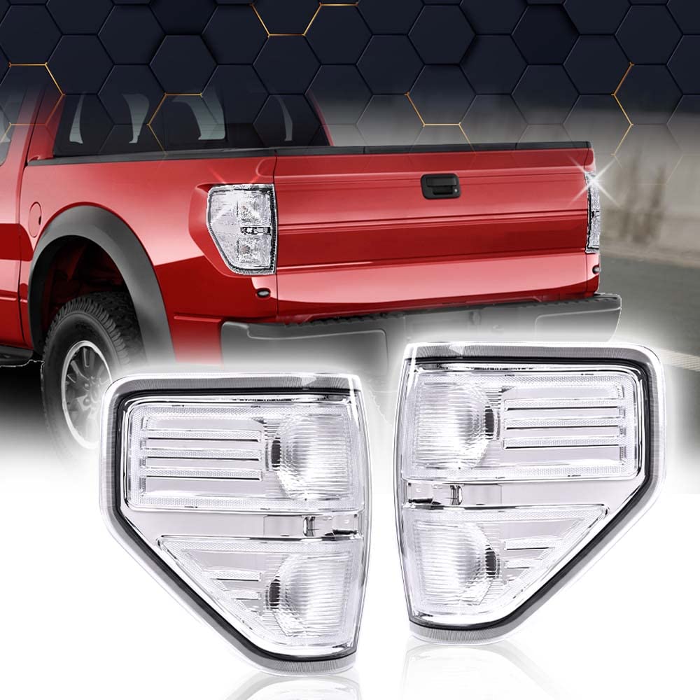 Pit66 Tail Lights,Compatible With 2009 2010 2011 2012 2013 2014 Ford F150 Tail Lamp Driver And Passenger Side Rear Lamp Brake Ta