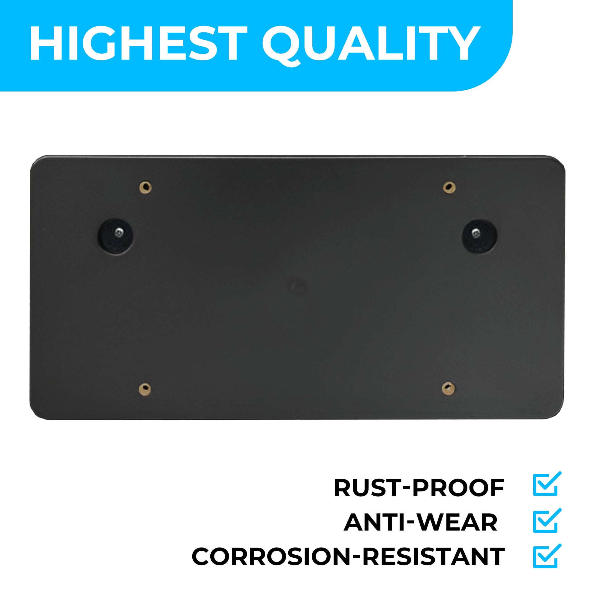 Rear Bumper License Plate Bracket For Audi Q3 2013-2023, Plate Holder Set W 8 Unique Screw Bolts & Wrench Kit, License Tag Mounting Kit, Quality Plate Holders, Premium Car Accessories