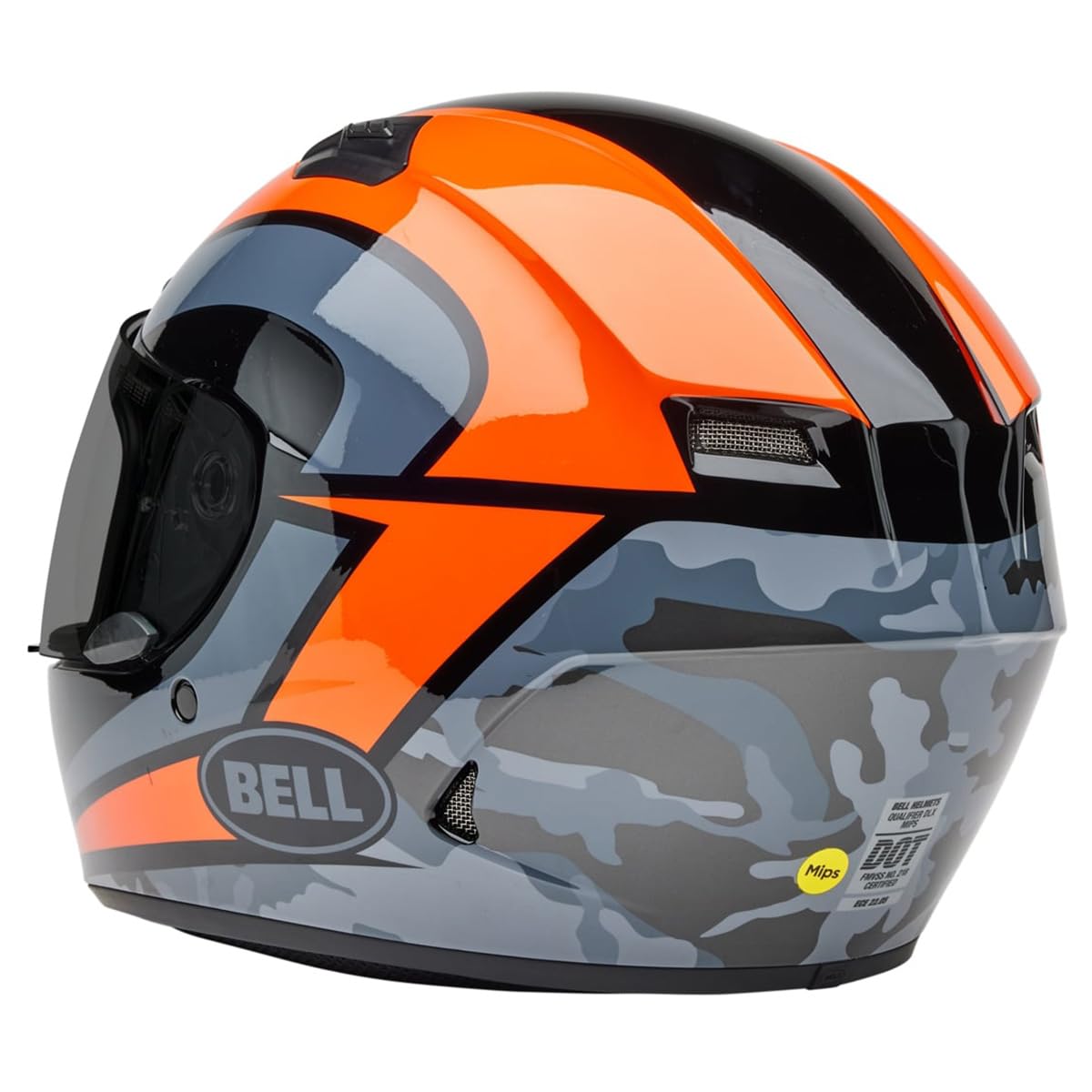 Bell Qualifier Dlx Mips Street Helmet (Gloss Blitz Orange/Black - 2X-Large)