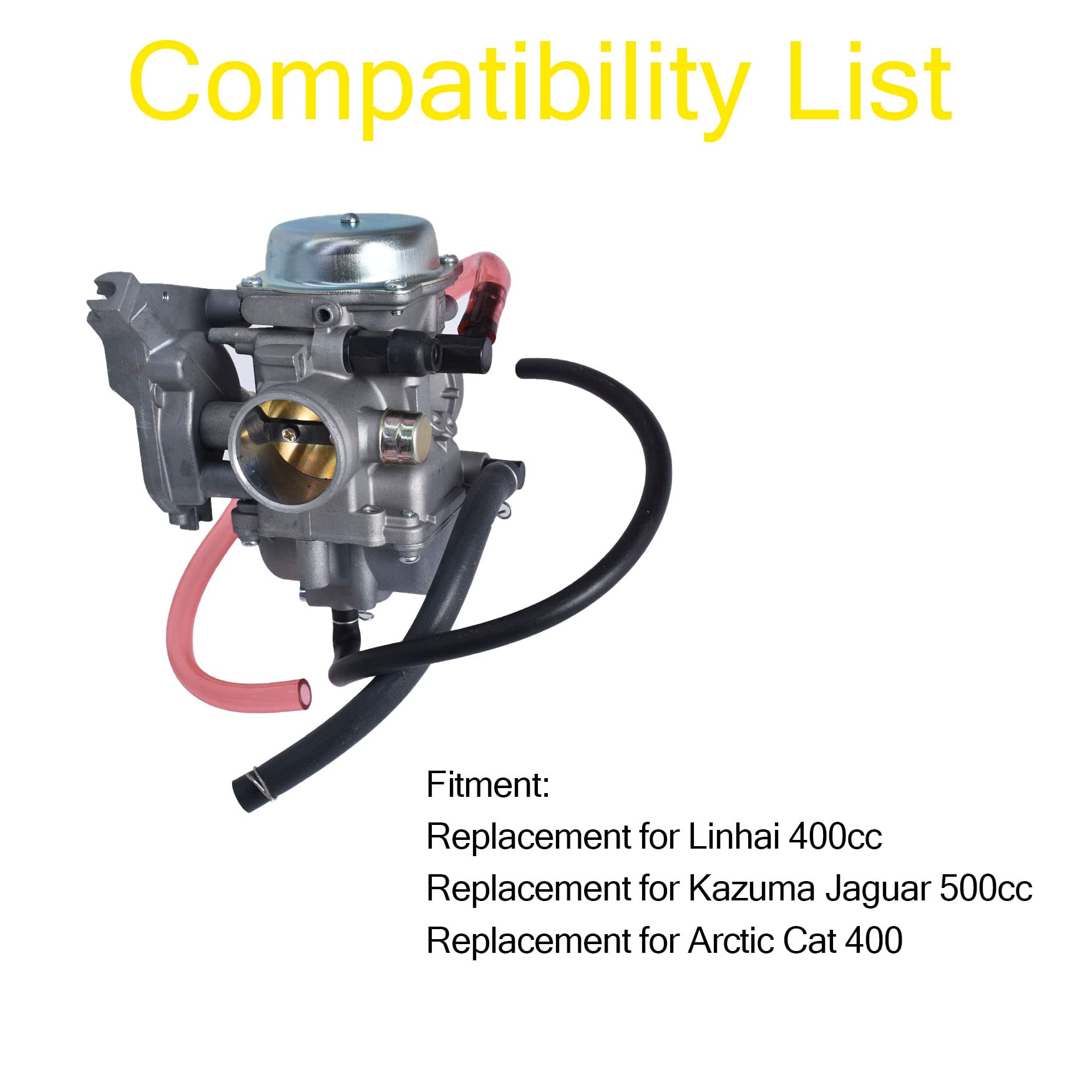 Wflnhb Carburetor Carb Replacement For Linhai 400Cc / Kazuma Jaguar 500Cc / Arctic Cat 400