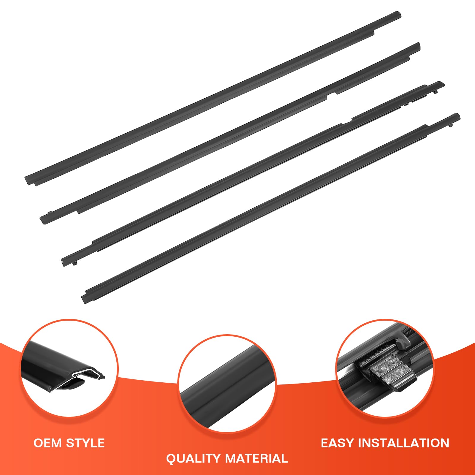 ACLONG Weatherstrip Window Seal Car Window Moulding Trim Sweep Felt Seal Kit Fit for Toyota Corolla CE LE S XLE XRS 2009 2010 20