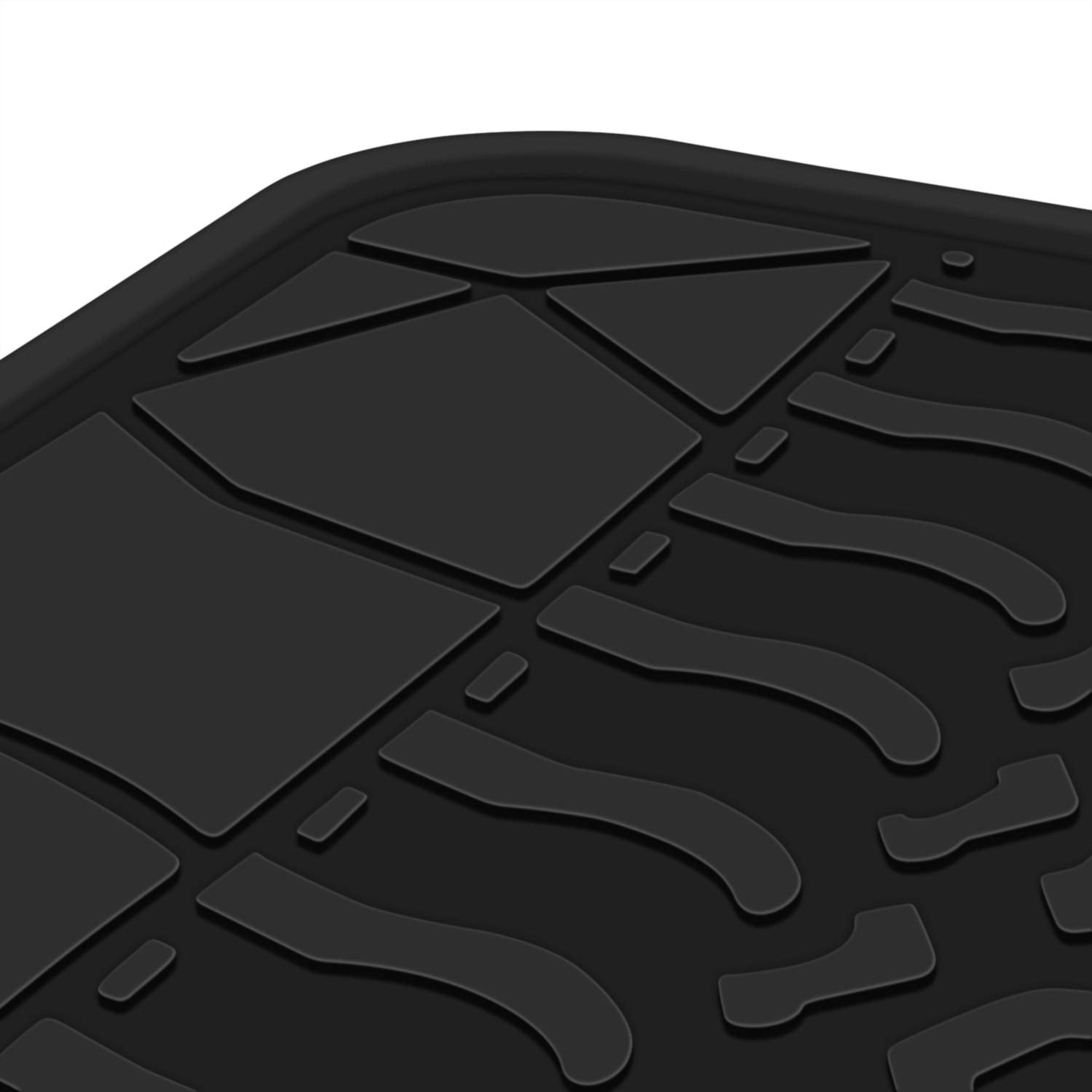 San Auto Cargo Liners Custom Fit For Jeep Wrangler Jk Unlimited Jku 4 Door Sahara Rubicon 2011 2012 2013 2014 2015 2016 2017 2018 Trunk Mats Full Black Rubber Without Subwoofer Heavy Duty Odorless