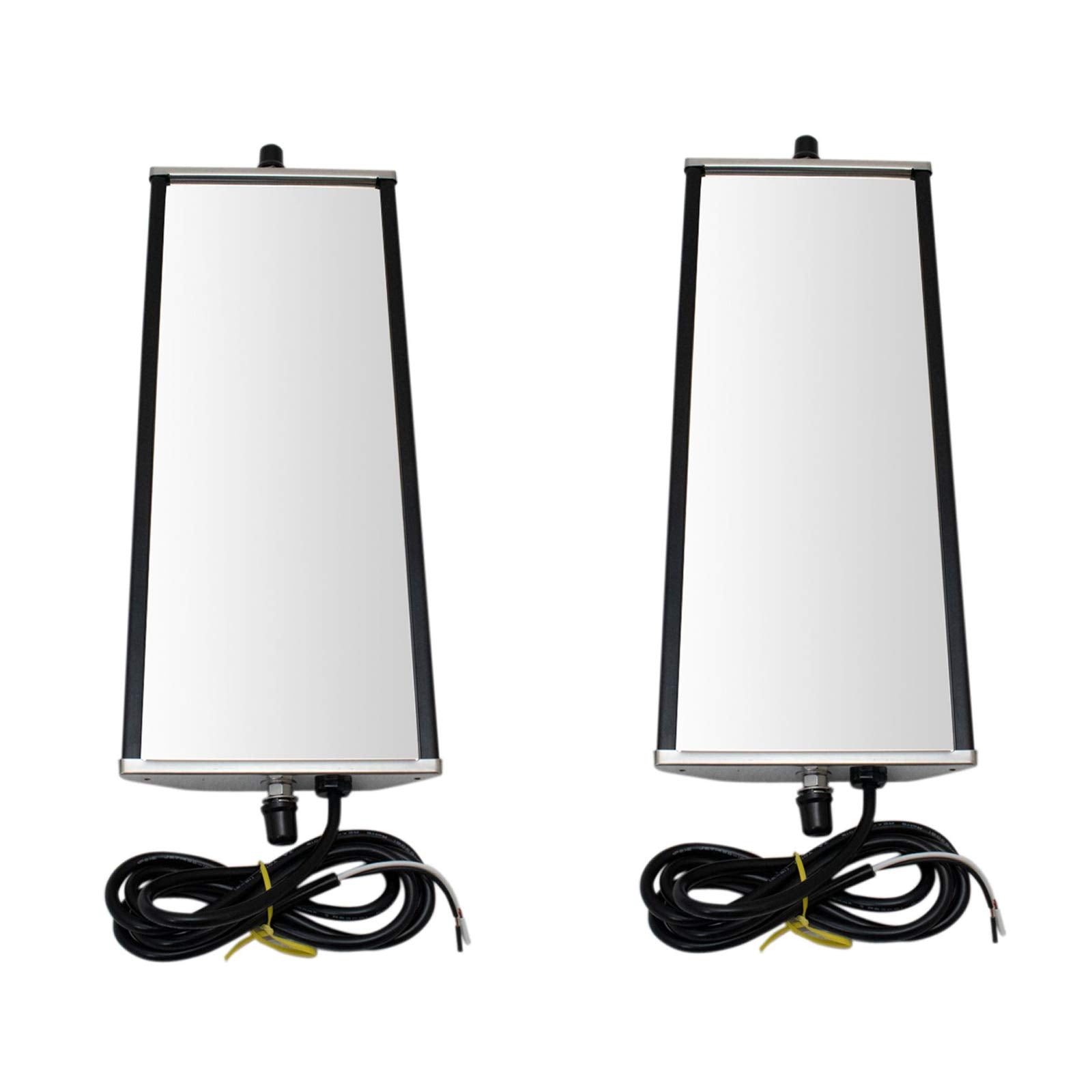 Trq 16'' X 6'' Stainless Steel West Coast Mirror Pair Heated Compatible With Hd Semi Truck