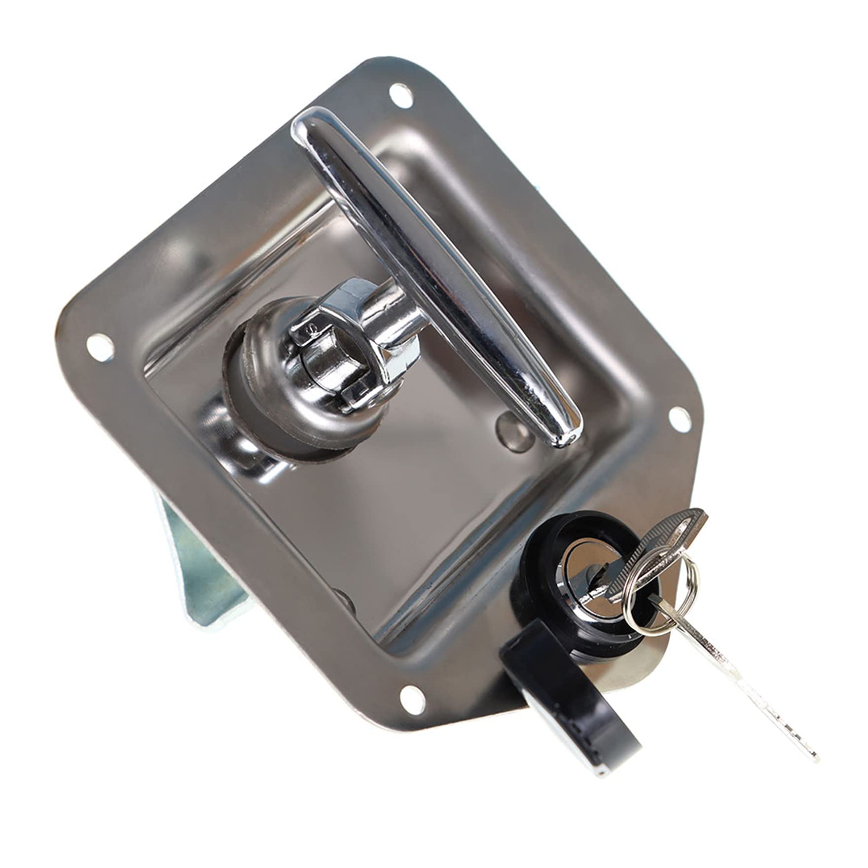 2 Trailer Door Latch T-Handle Locking Stainless Steel Folding T Handle Latch For Camper Rv Truck Trailer Toolbox With Gasket And