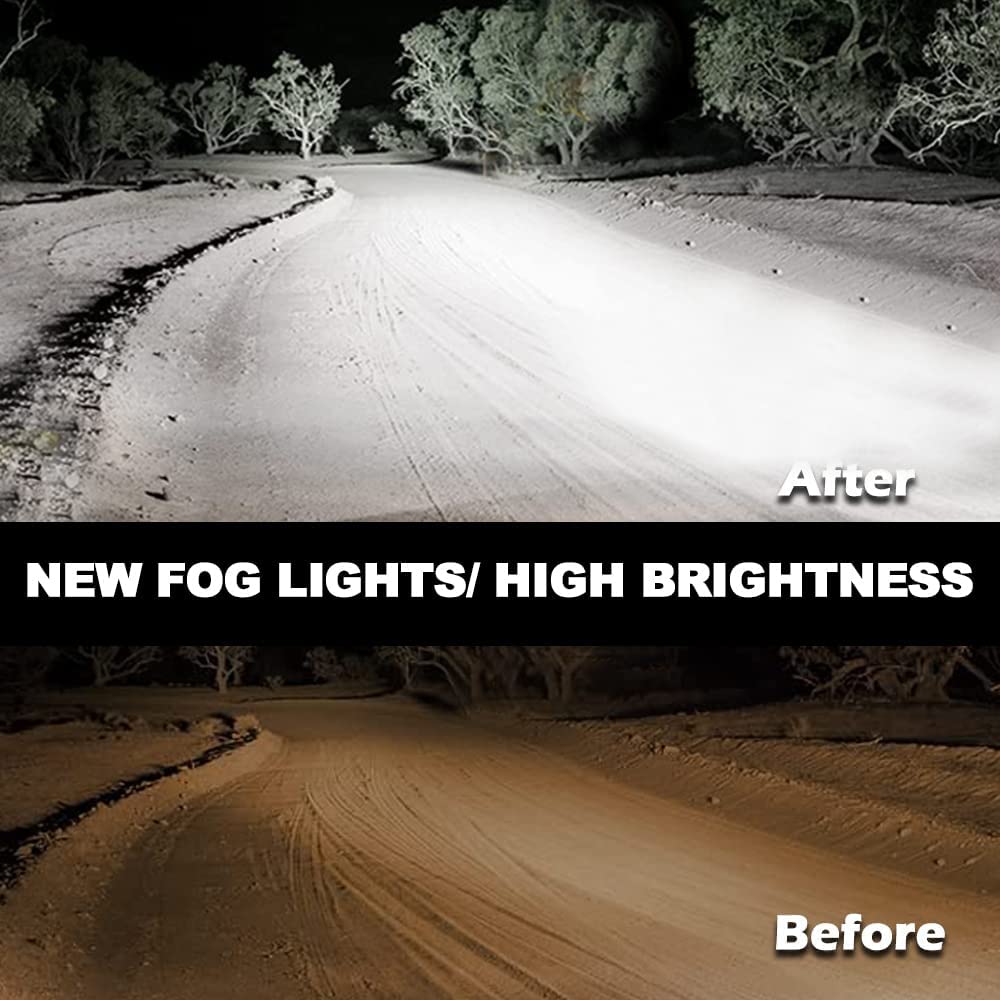 Grand Orange Front Bumper Fog Lights Compatible With 2001-2003 Dodge Durango /2001-2004 Dakota Pickup Truck Suv Smoke Lens Lh &