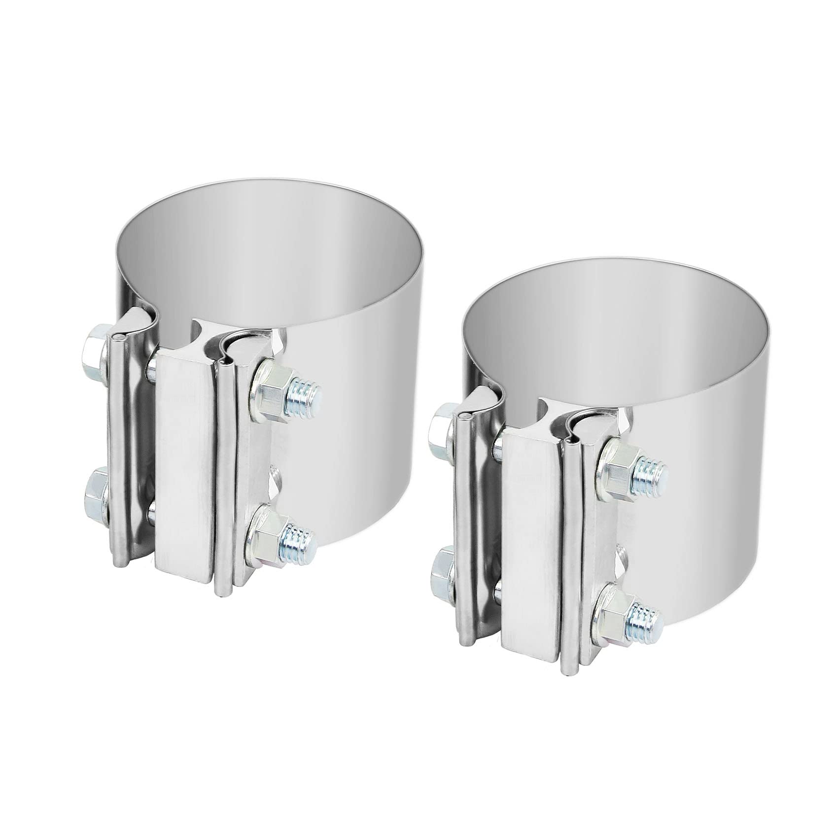 3.5 Inch 3.5' Butt Joint Exhaust Band Clamp Sleeve Stainless Steel 2Pcs