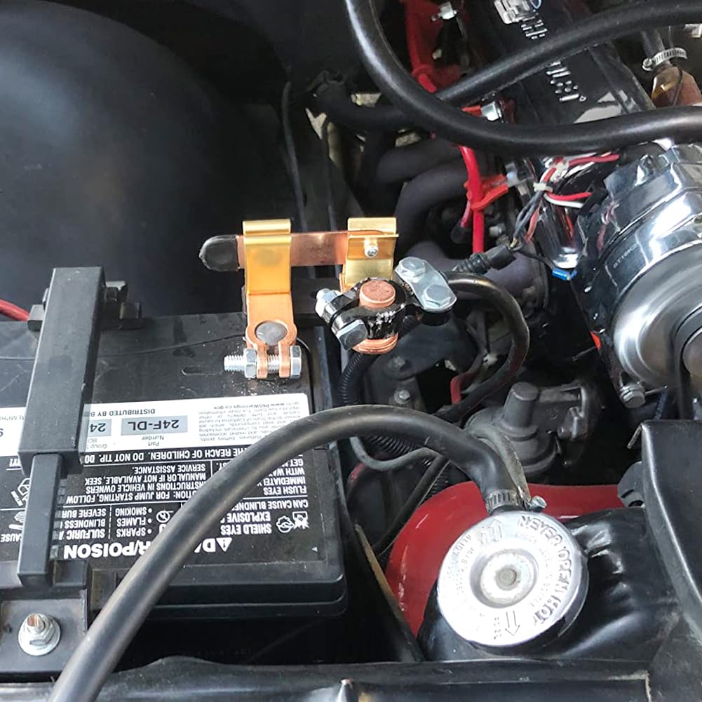 Top Post Knife Blade Master Switch, Ampper 12V / 24V Battery Disconnect Switch Isolator Power Cut Off for Marine Car Boat RV ATV