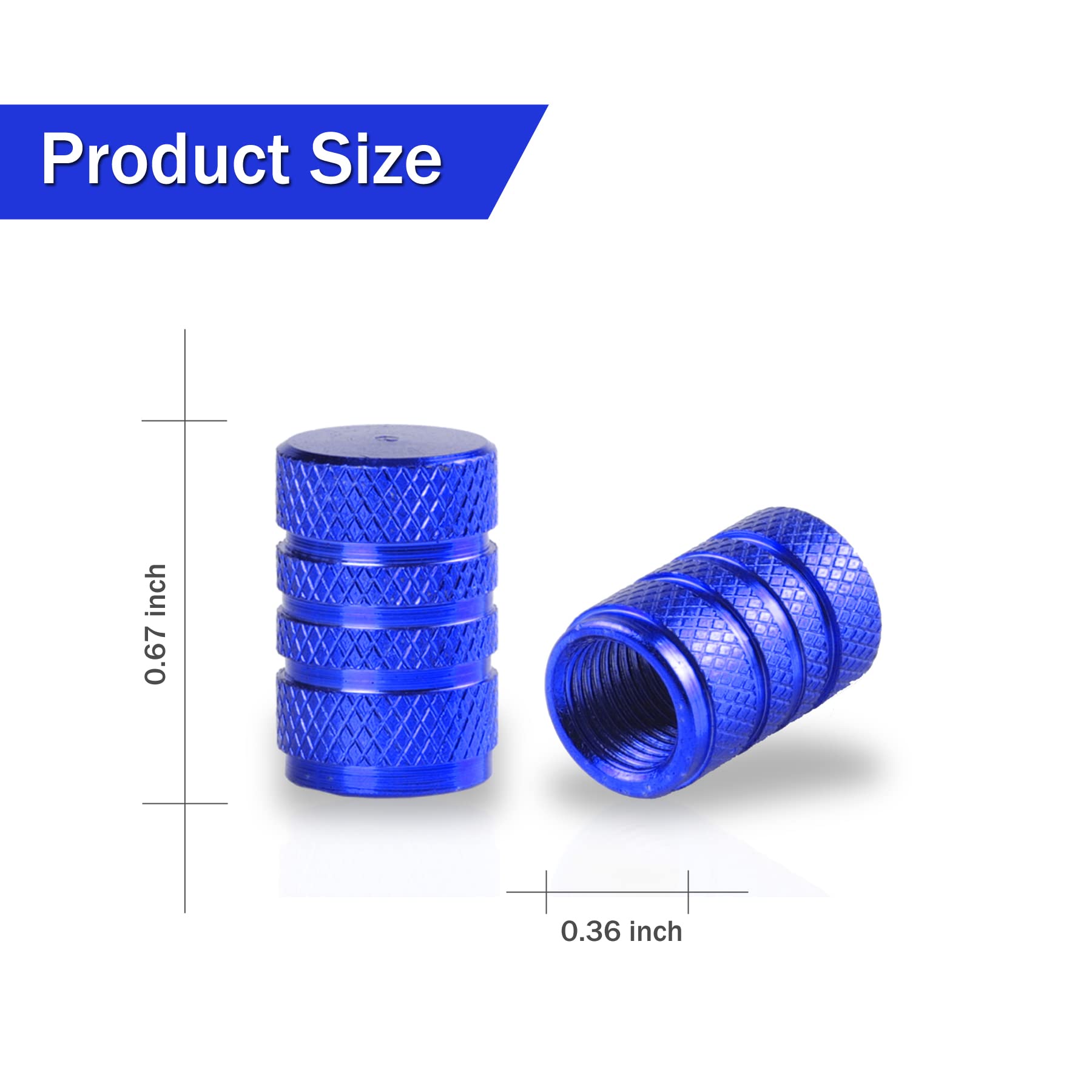 SINGARO 12PCS Tire Valve Stem Caps, Car Exterior Accessories, Aluminum Alloy Valve Cover Universal for Cars, Trucks, Motorcycles