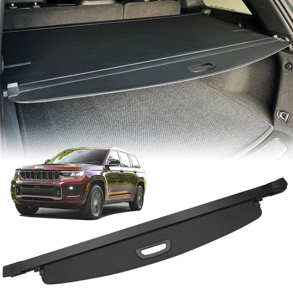 VeCarTech Compatible with All-New 2022-2024 Jeep Grand Cherokee(2 Row; WL) 4XE Rear Cargo Security Shade Cover Privacy Screen Re