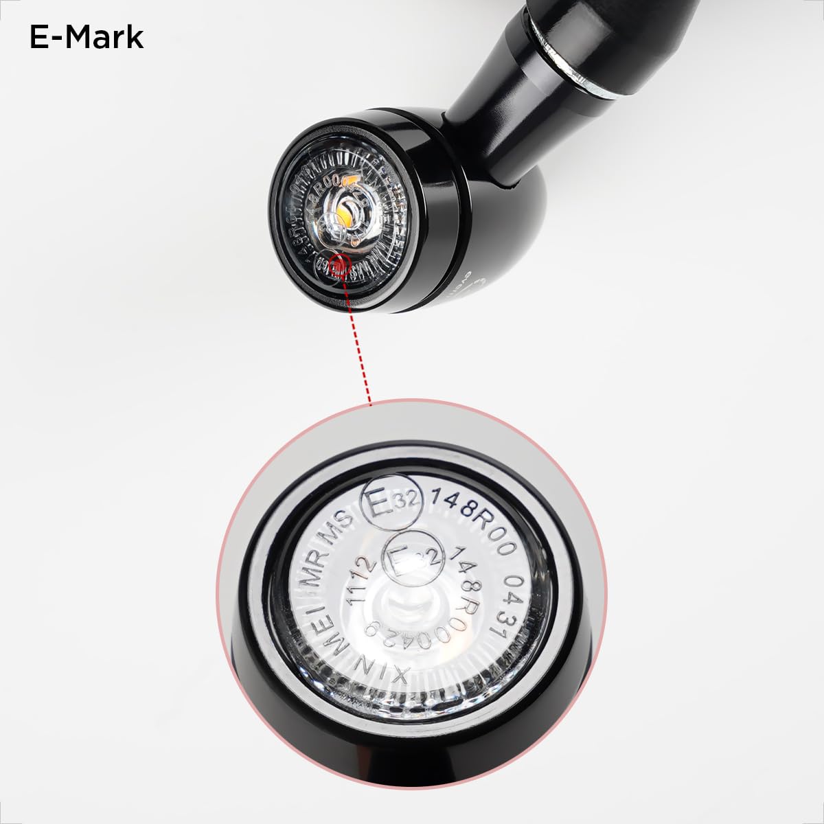 Evermotor Mini Bullet Motorcycle Led Turn Signals, Cnc Aluminium Alloy Motorcycle Blinkers, 12V Front Rear Indicators For Harley