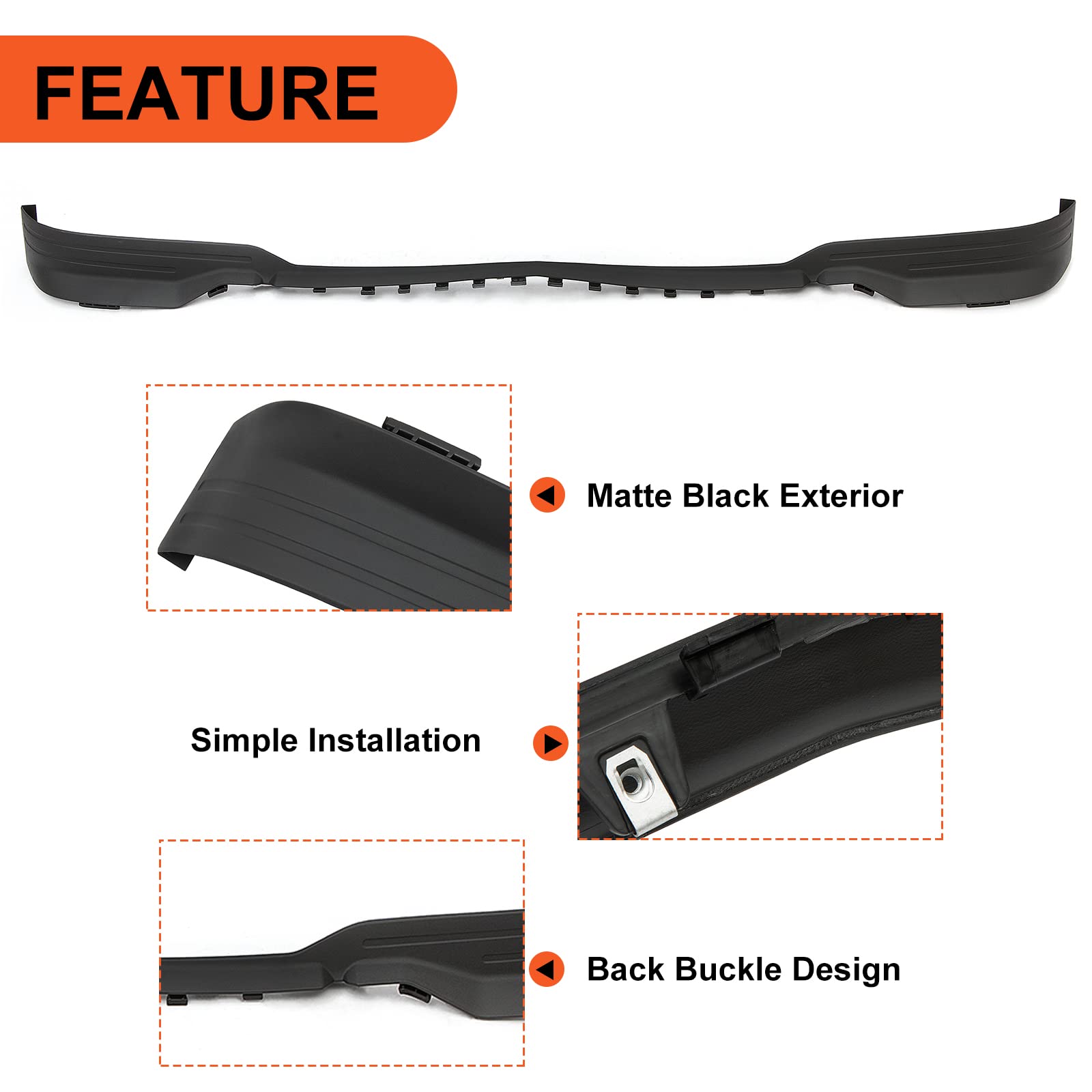 ECOTRIC Front Lower Valance Panel Apron Compatible with 2014 2015 Silverado 1500 Air Dam Bumper Deflector Replace for GM1092242