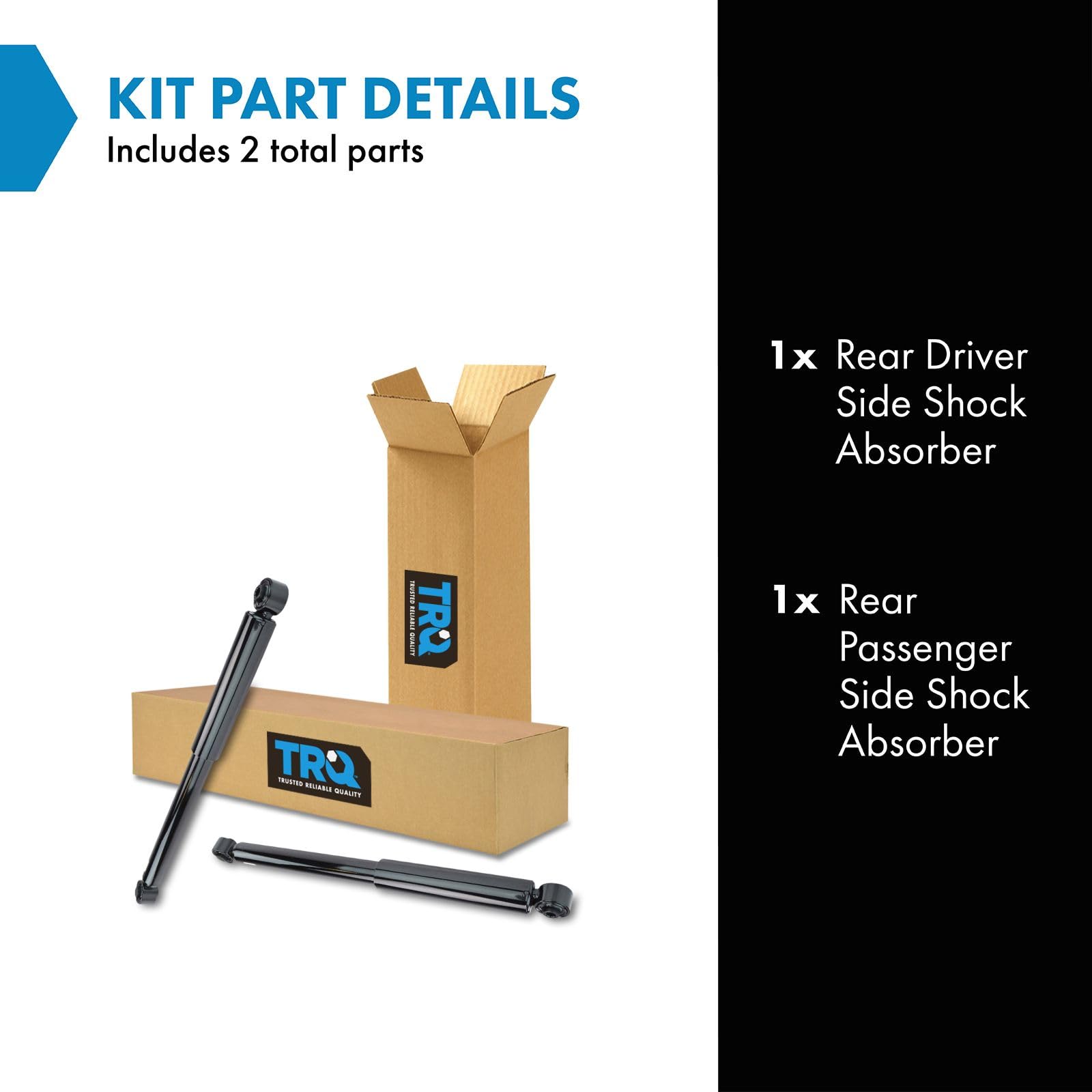 Trq Rear Shock Absorber Set Compatible With 2002-2007 Saturn Vue